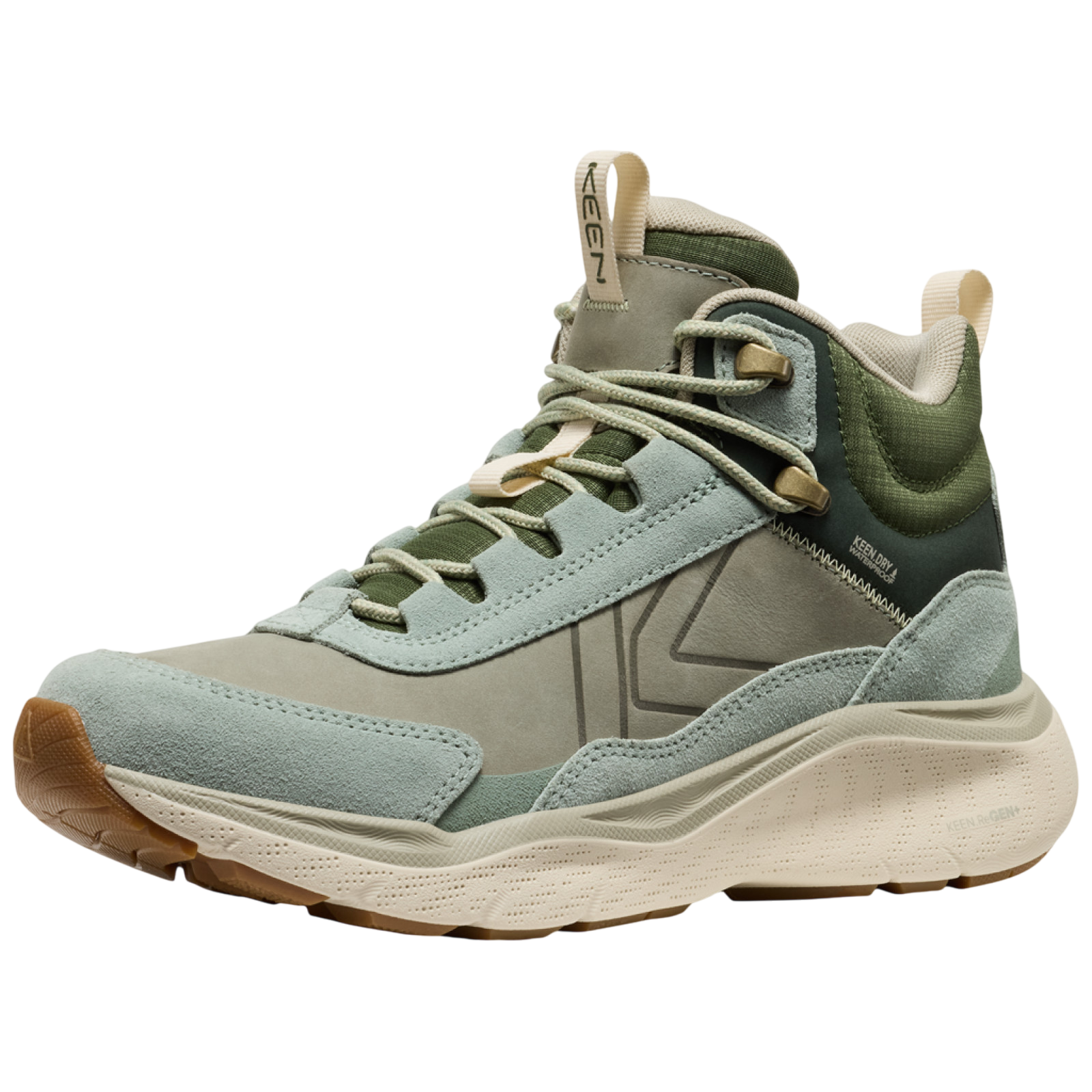 Wanderschuhe W Leiki Leather Mid WP iceberg green/bronze green