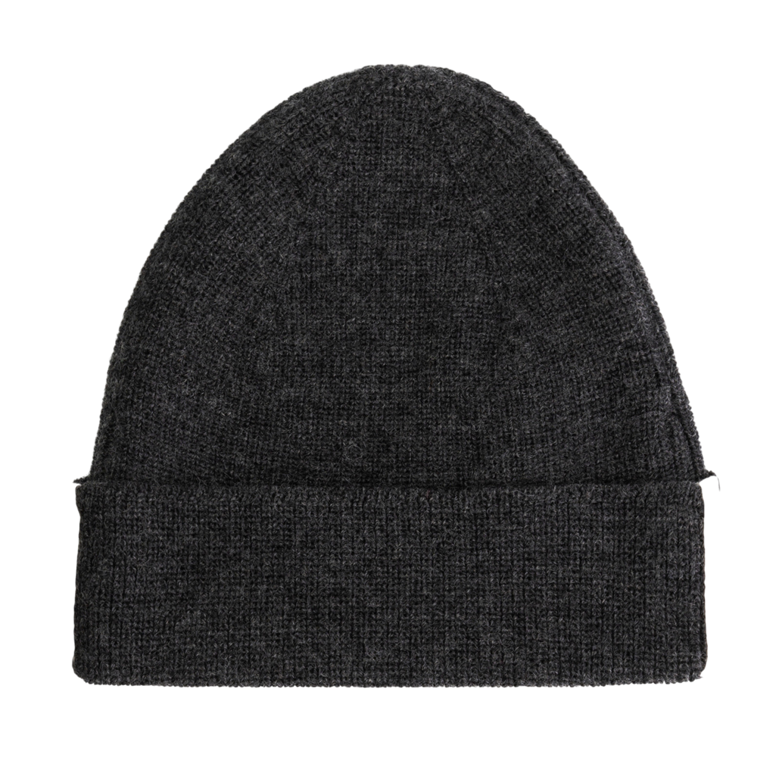 Mütze Merinowolle Nearly Black Melange