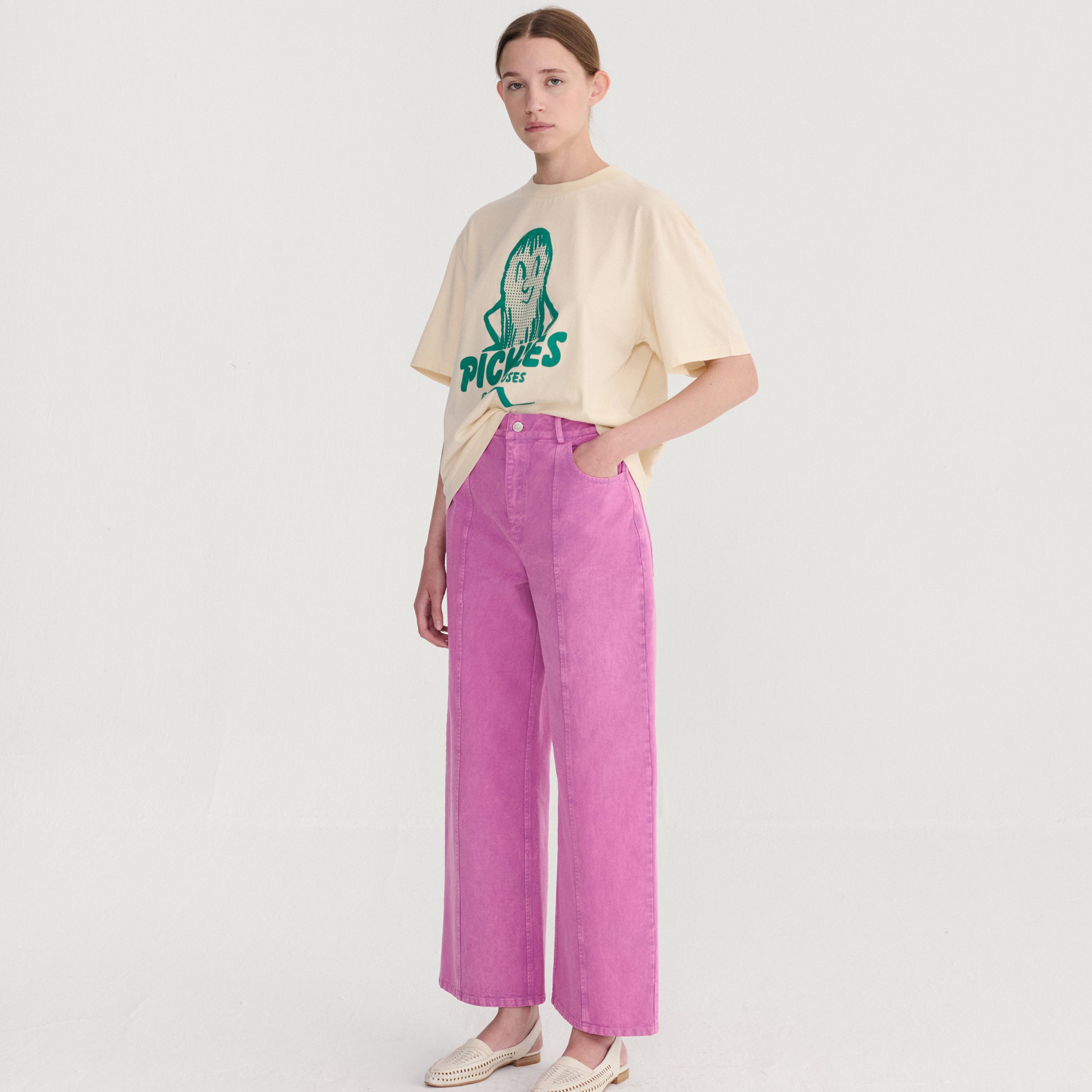 Jeans adulte en sergé délavé