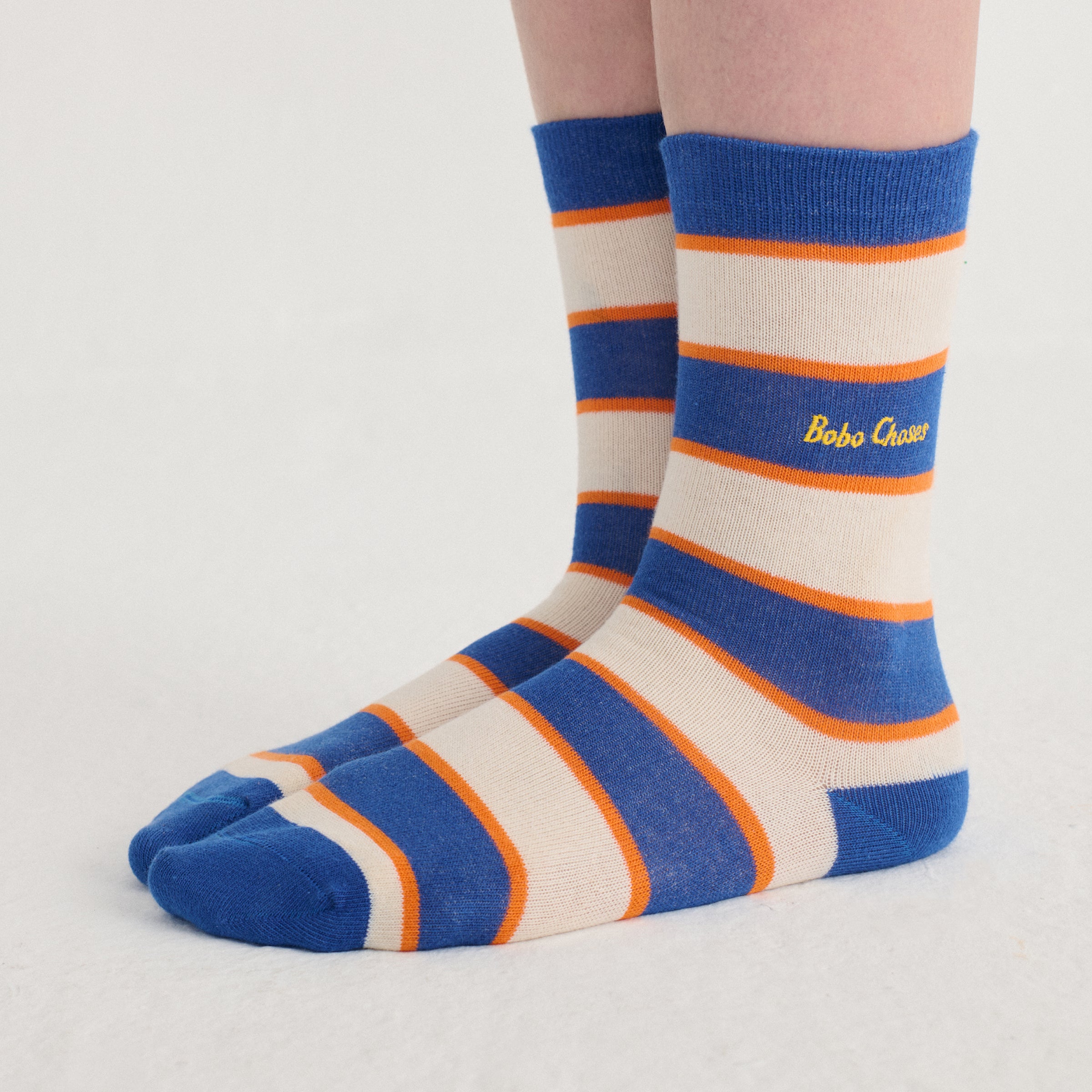 Socken Bobo Choses Striped Blue