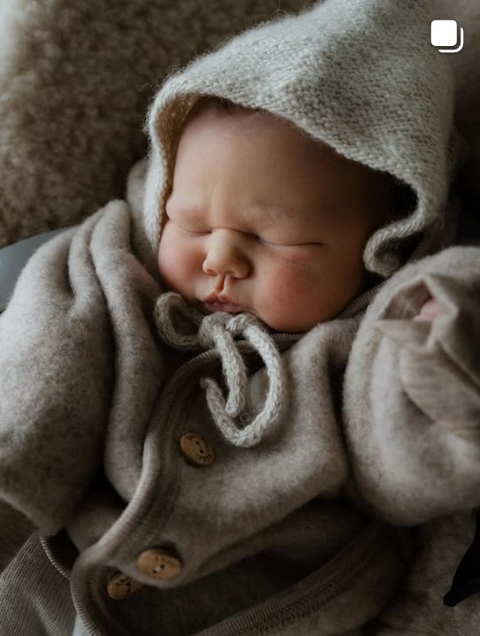 Engel Baby Overall Merinowolle Hellgrau Melange