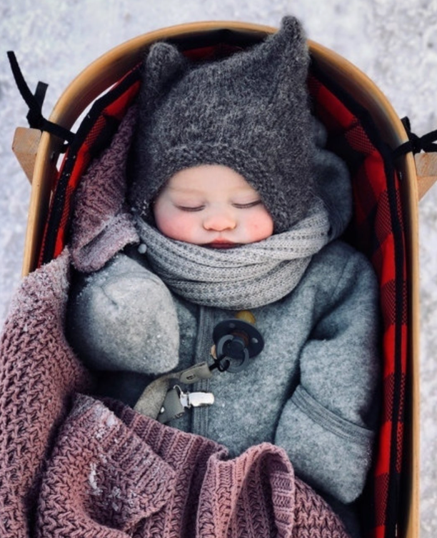 Engel Baby Overall Merinowolle Hellgrau Melange