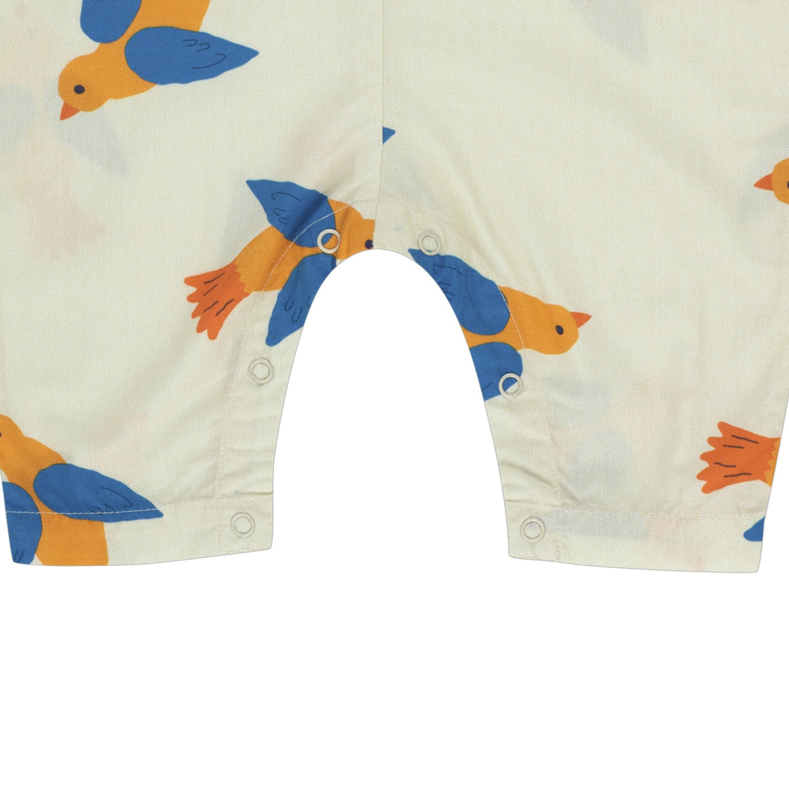 Baby dungarees Birds Light Cream