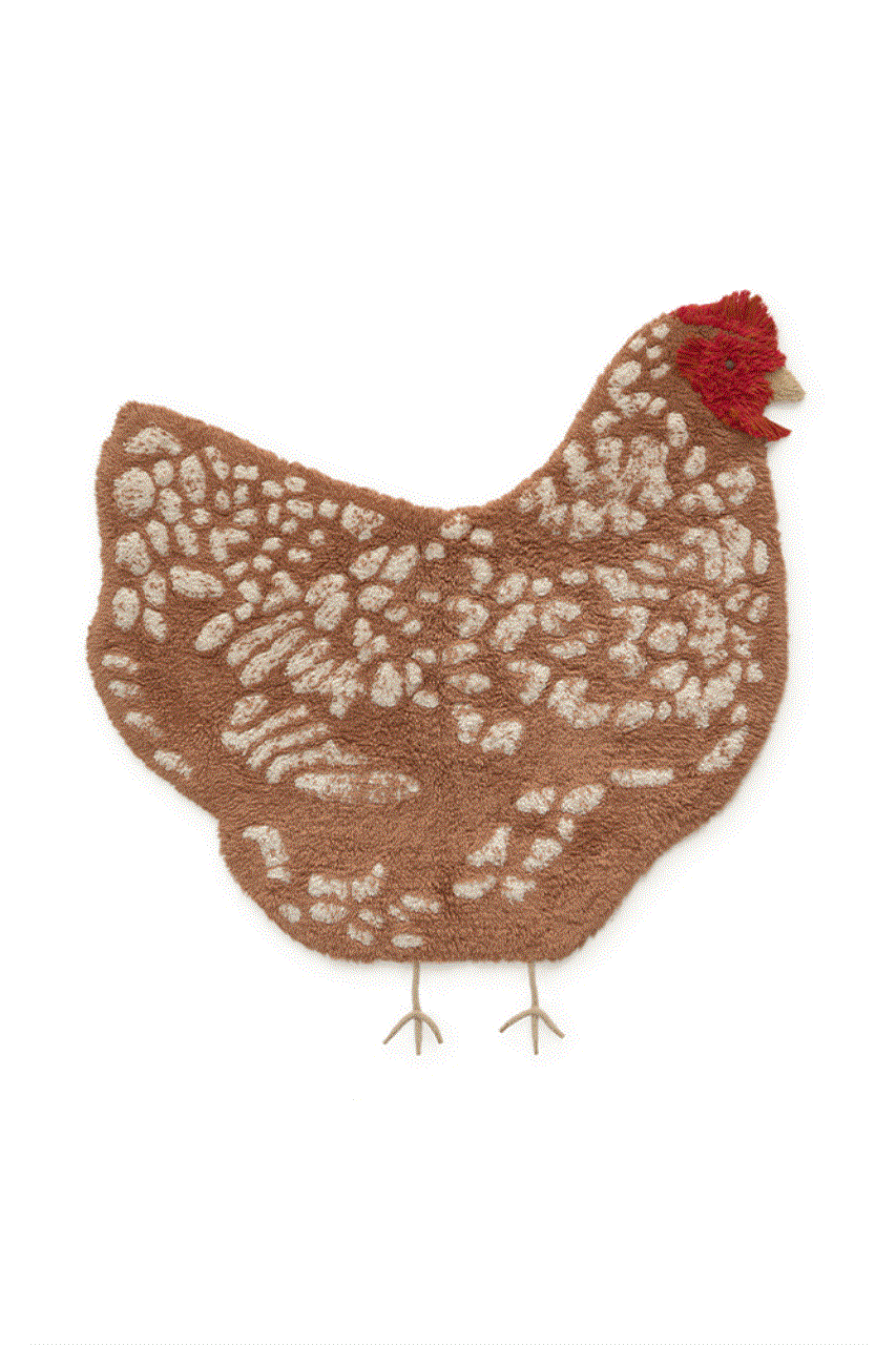 Waschbarer Teppich Huhn