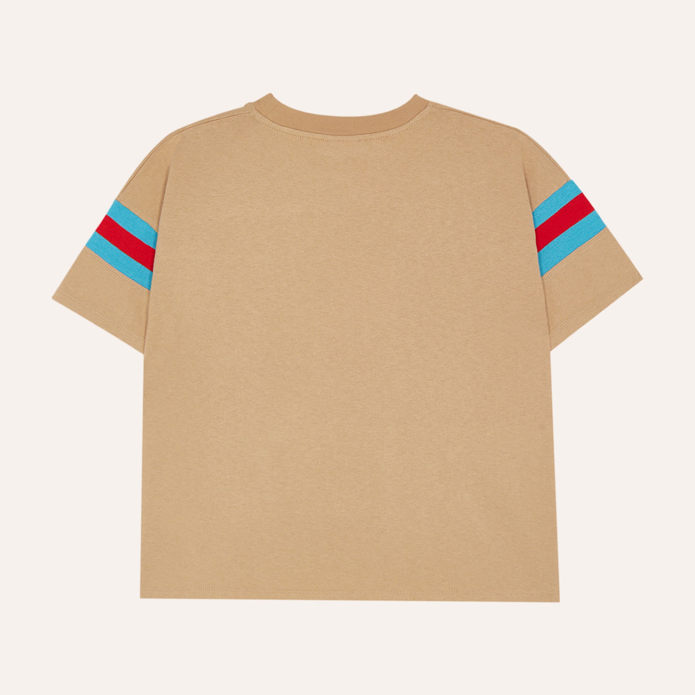 T-shirt Bicolor Bands Camel