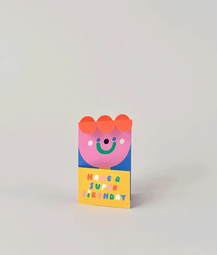 Blumen-Geburtstagskarte zum Aufklappen