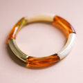 Armband Tube Sia Braun beige gold
