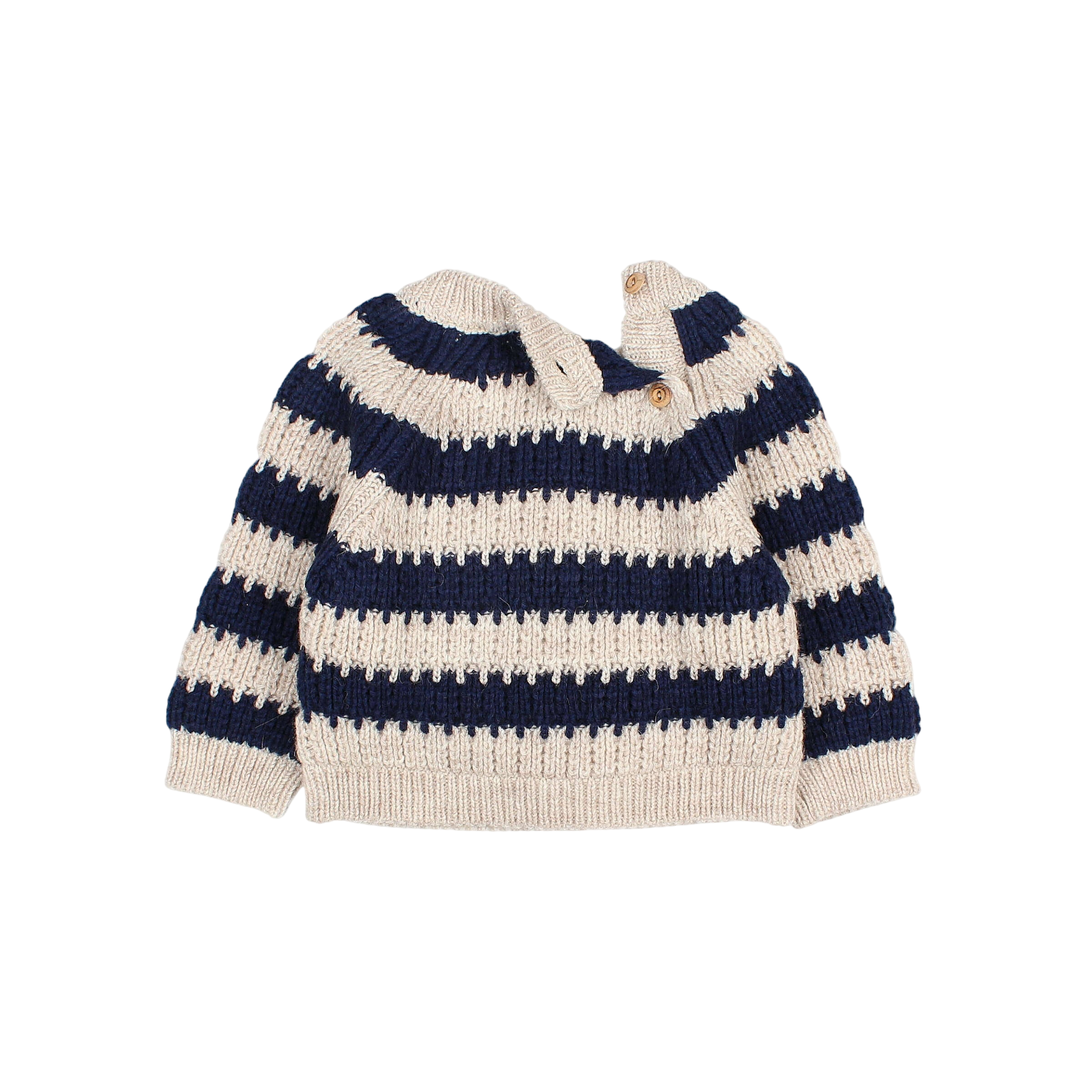 Pull en maille bébé Stripes Navy