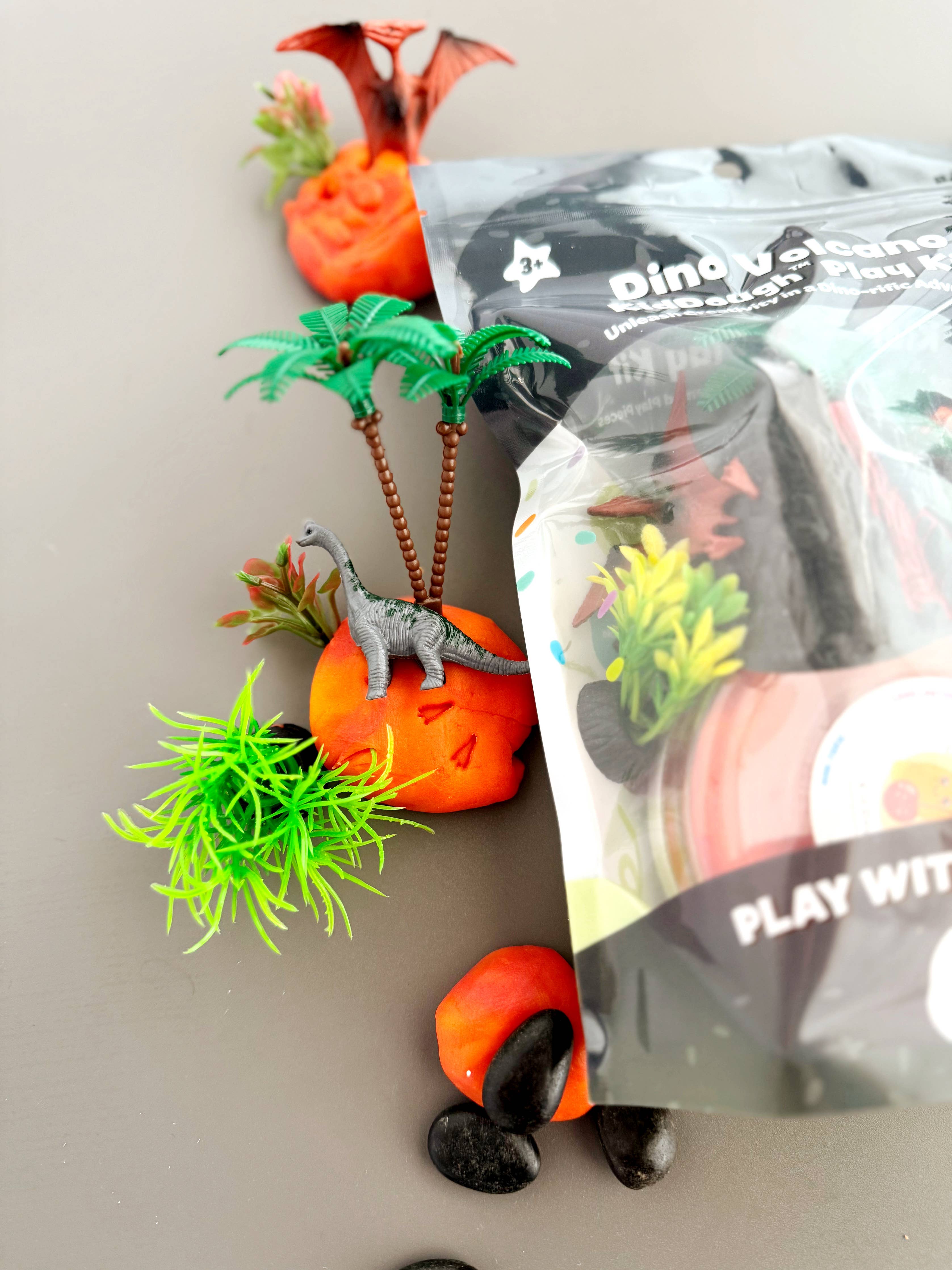 Set de pâte à modeler Dino volcan