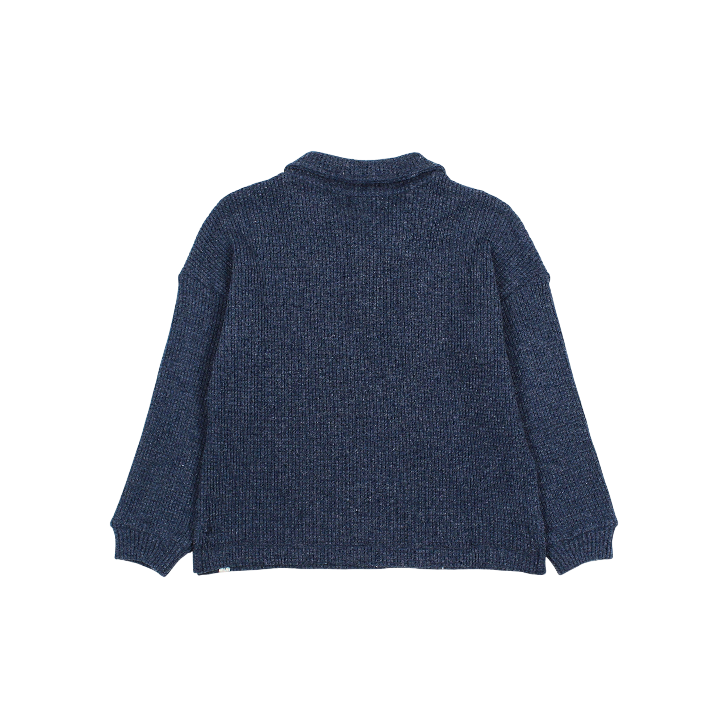 Long-sleeved shirt Waffle Polo Navy