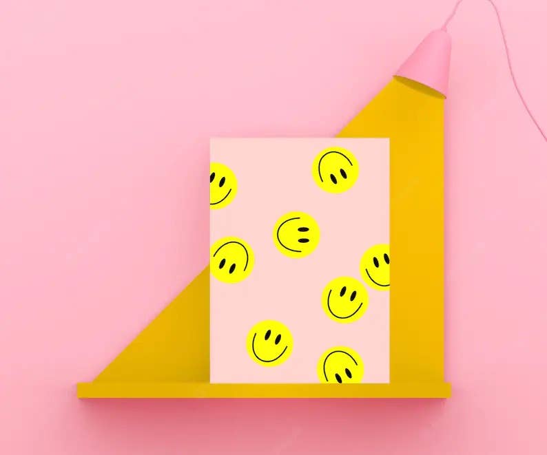 Postkarte *Flying Smiley*