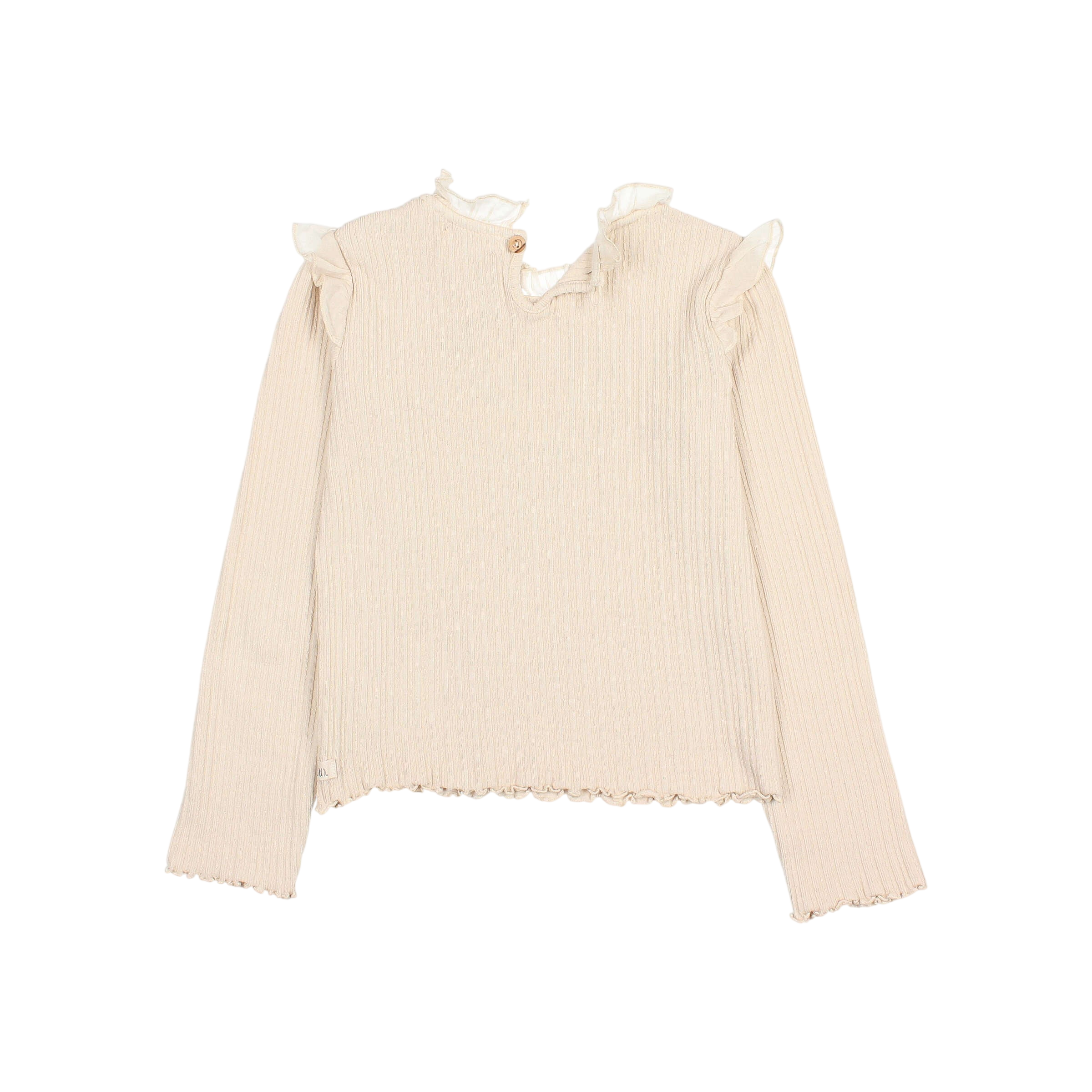 Long sleeve shirt Warm Rib Ivory