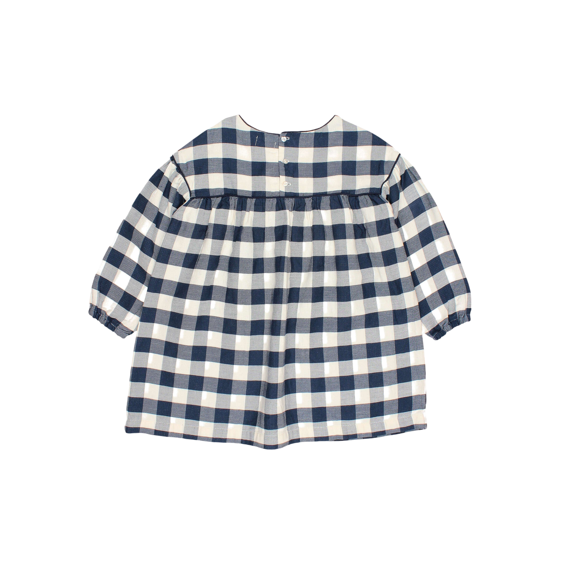 Gingham Navy Dress