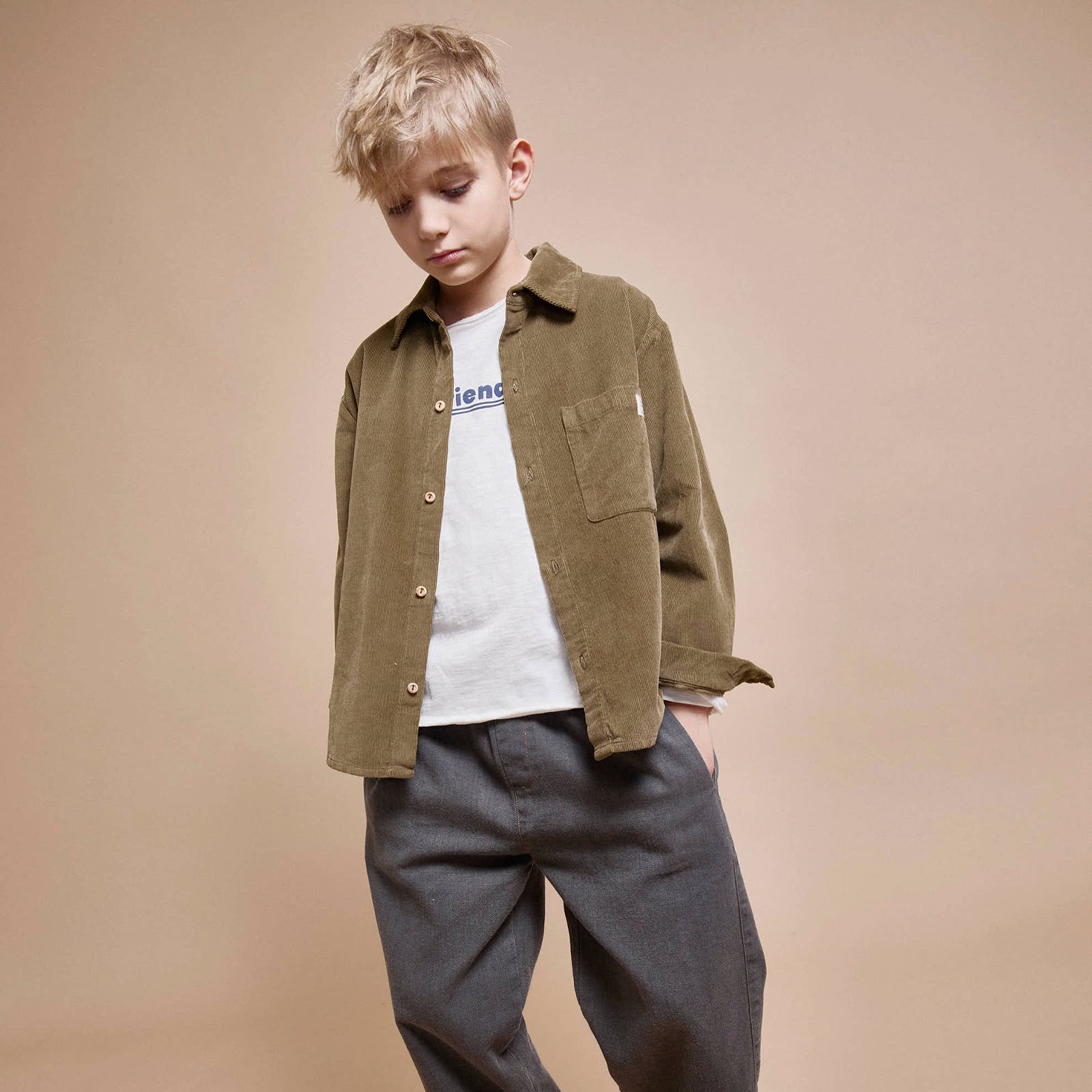 Shirt Soft Velour Khaki