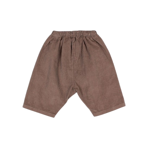 Pantalon bébé velours doux taupe