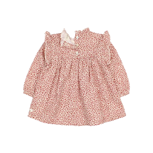 Baby Dress Speckle Burgundy