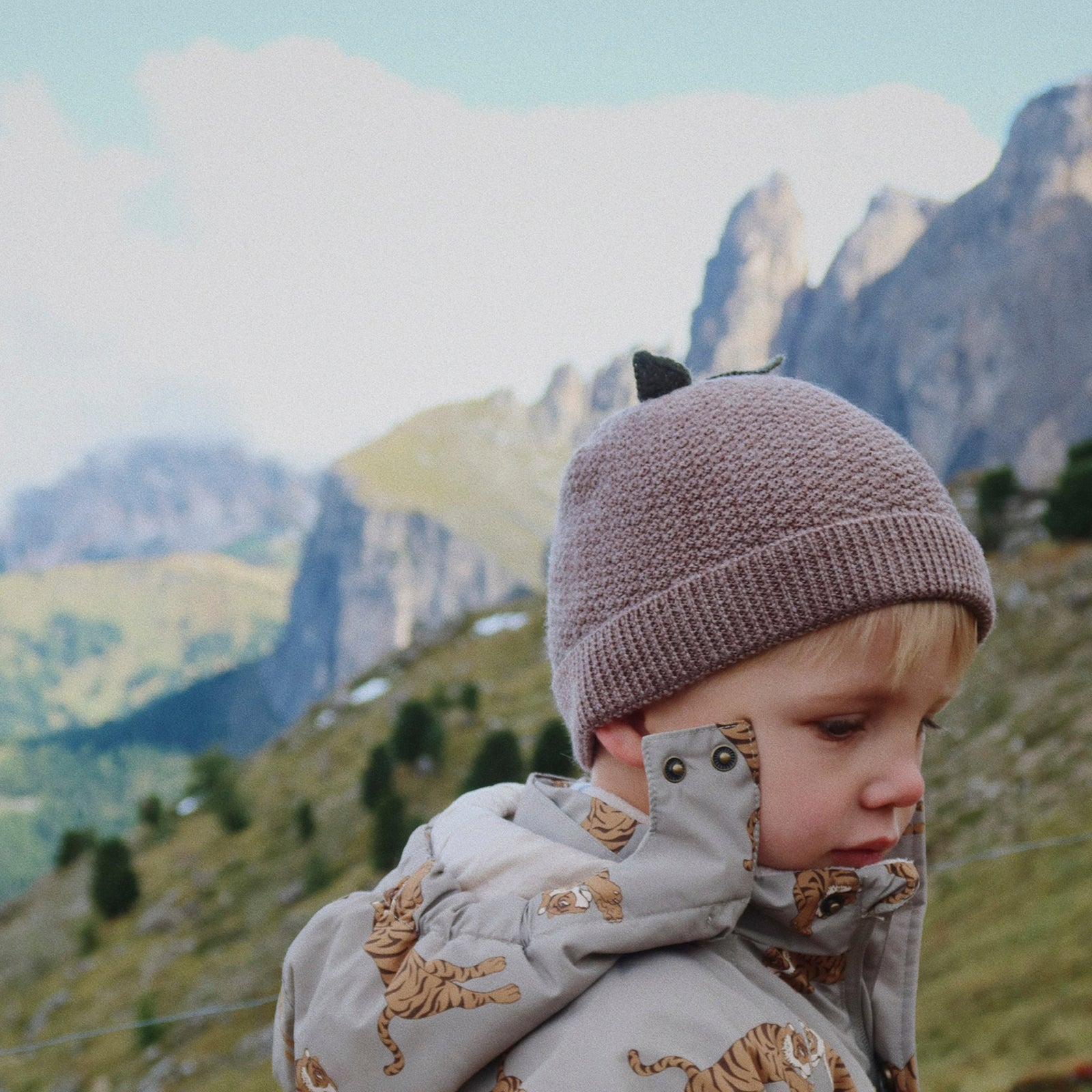 Beanie Fruity Bunny Brown Melange