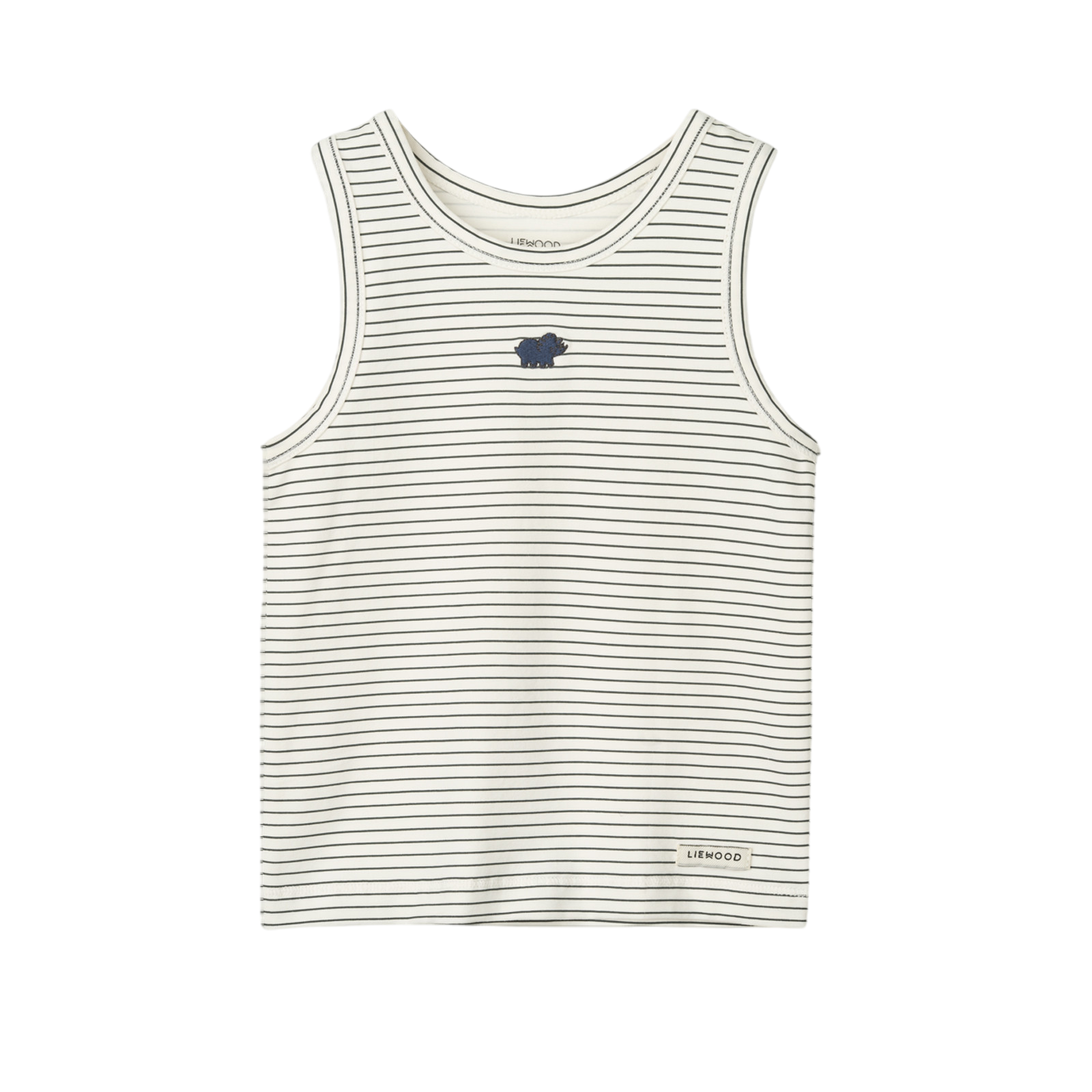 Top set of 2 Faris Printed Mini Dinosaurs Cream Stripe Mix