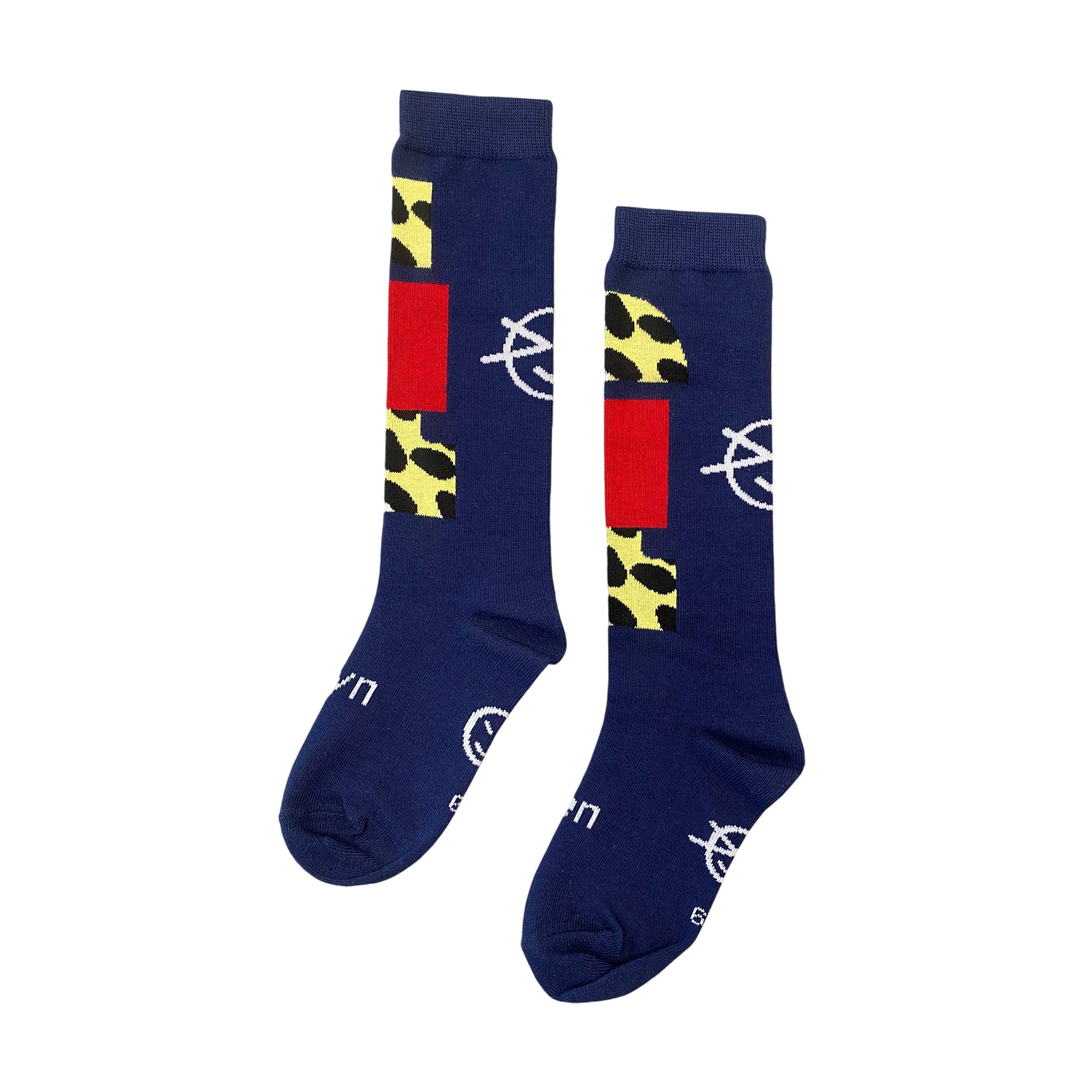 Chaussettes Block Print Navy Multi