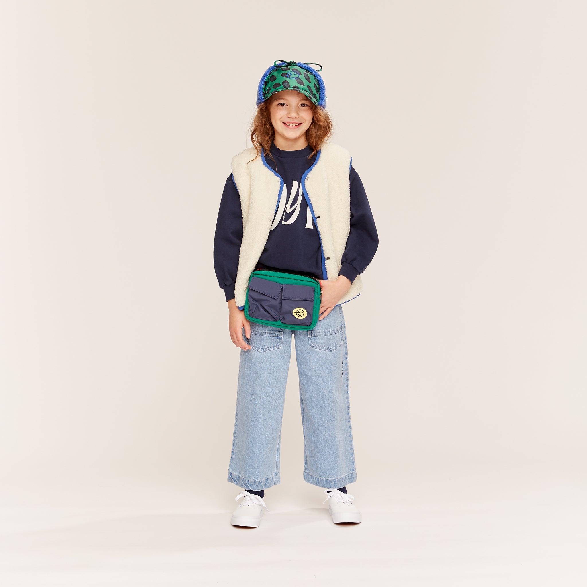 Handbag Duo Pocket Navy Python Green