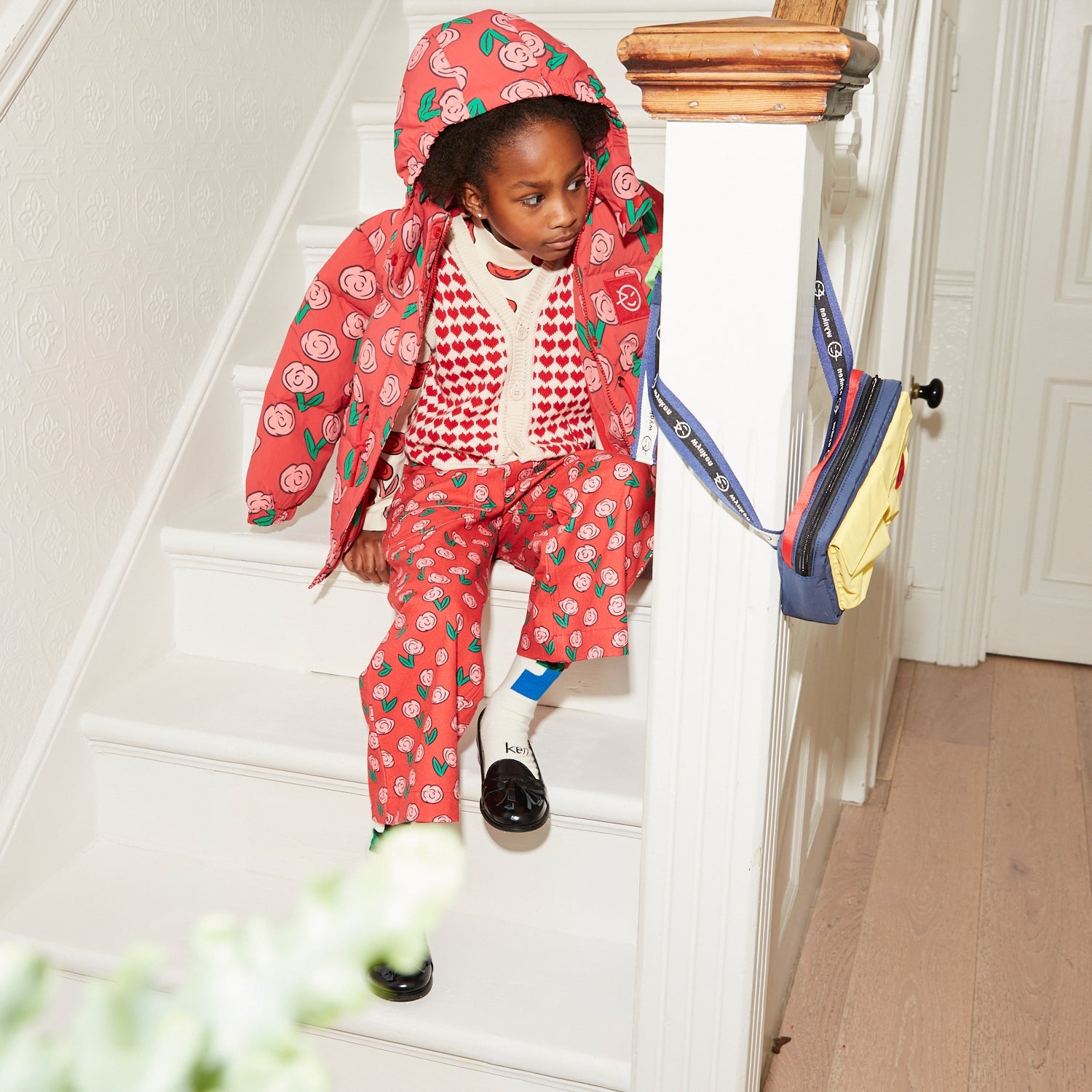 Handbag Duo Pocket Soft Yellow Navy