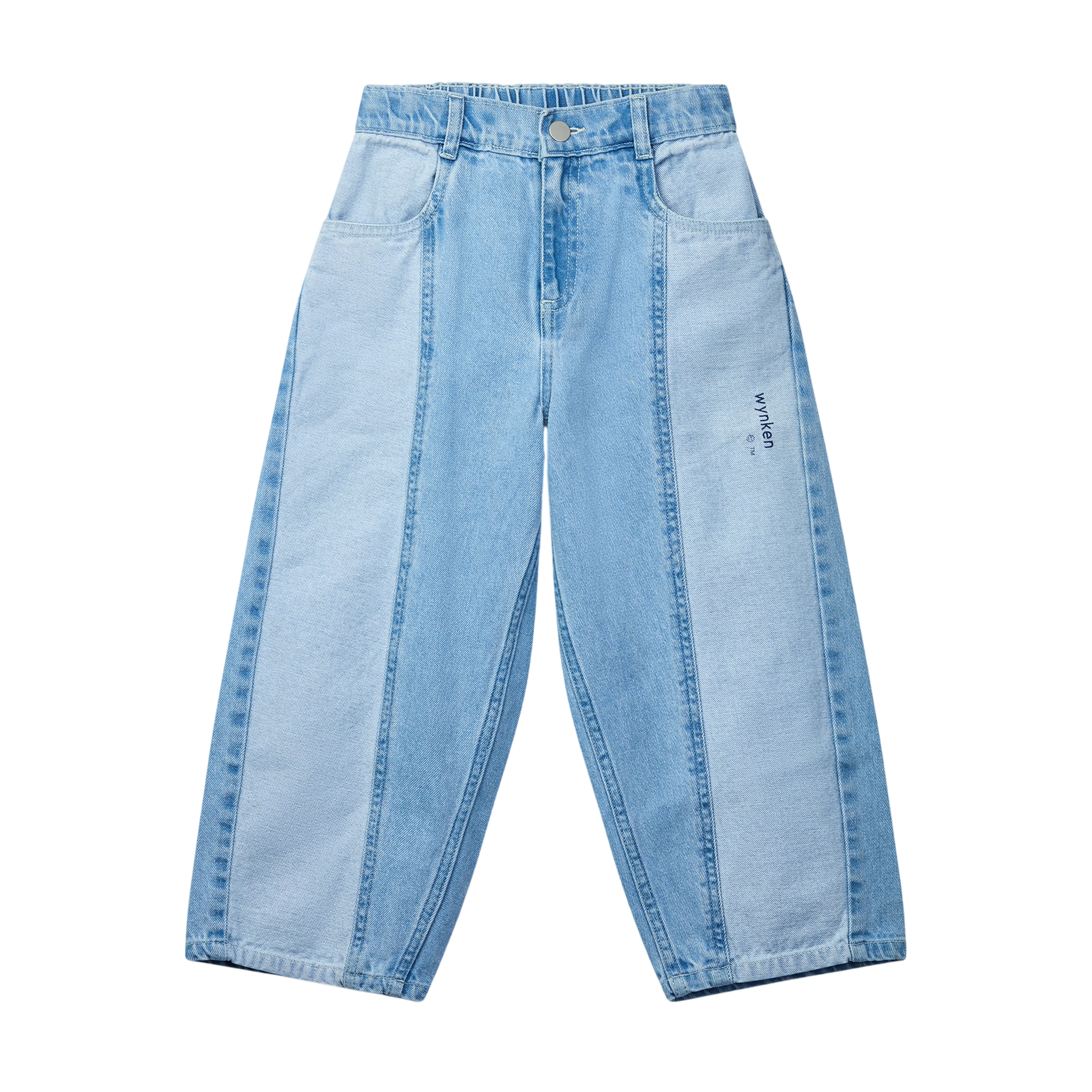 Jeans Panel Mid Wash Pale Bleach Denim