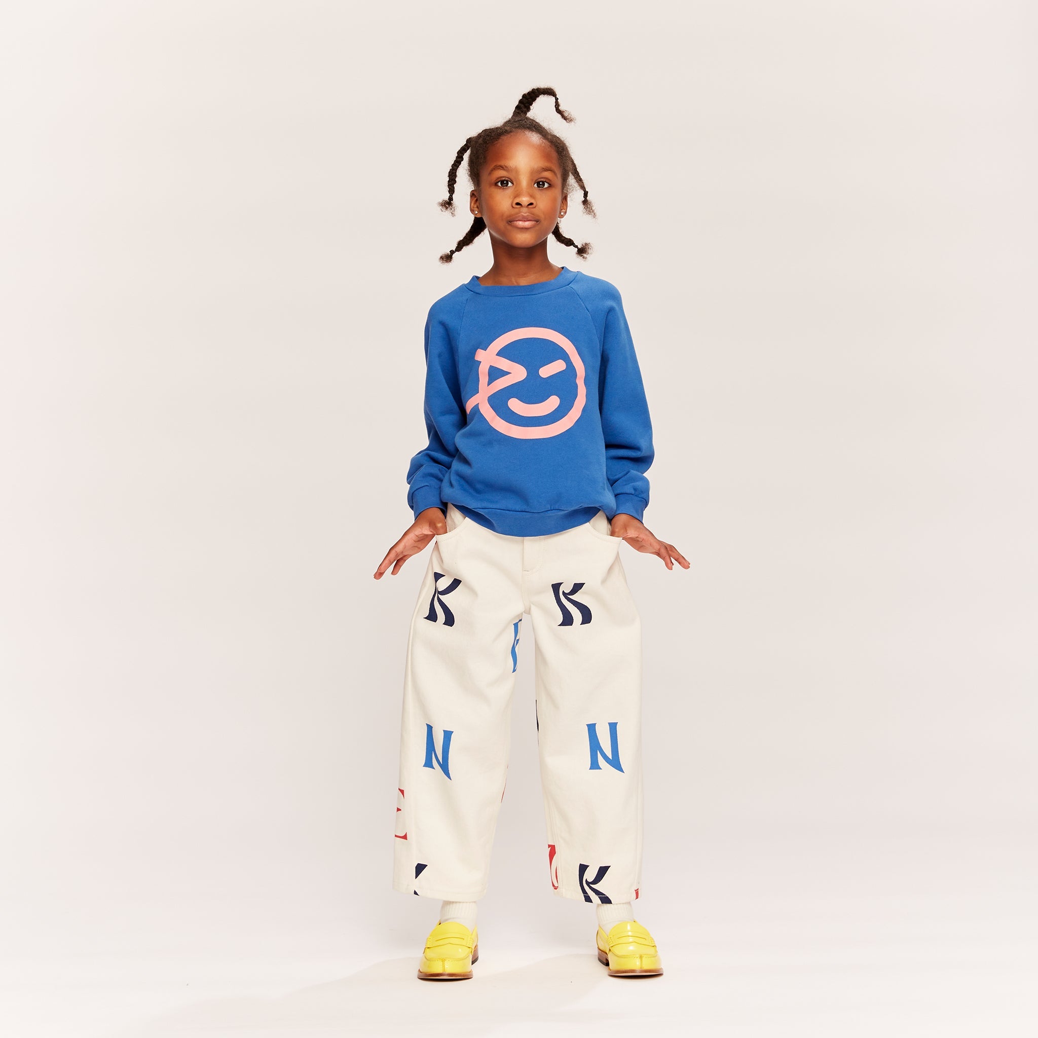 Sweatshirt Raglan Wynk Slow Blue