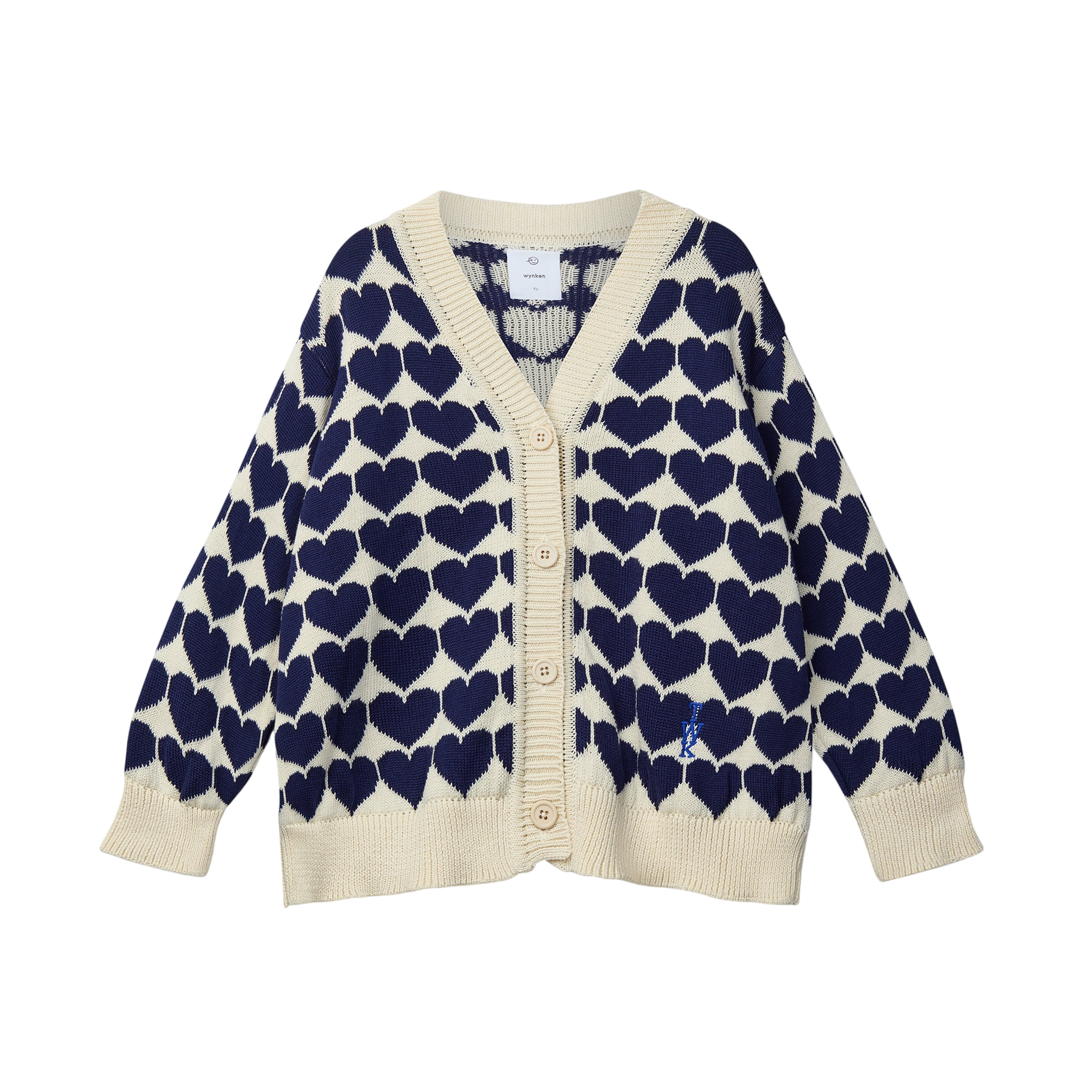 Cardigan The Lovers Navy Maxi Heart