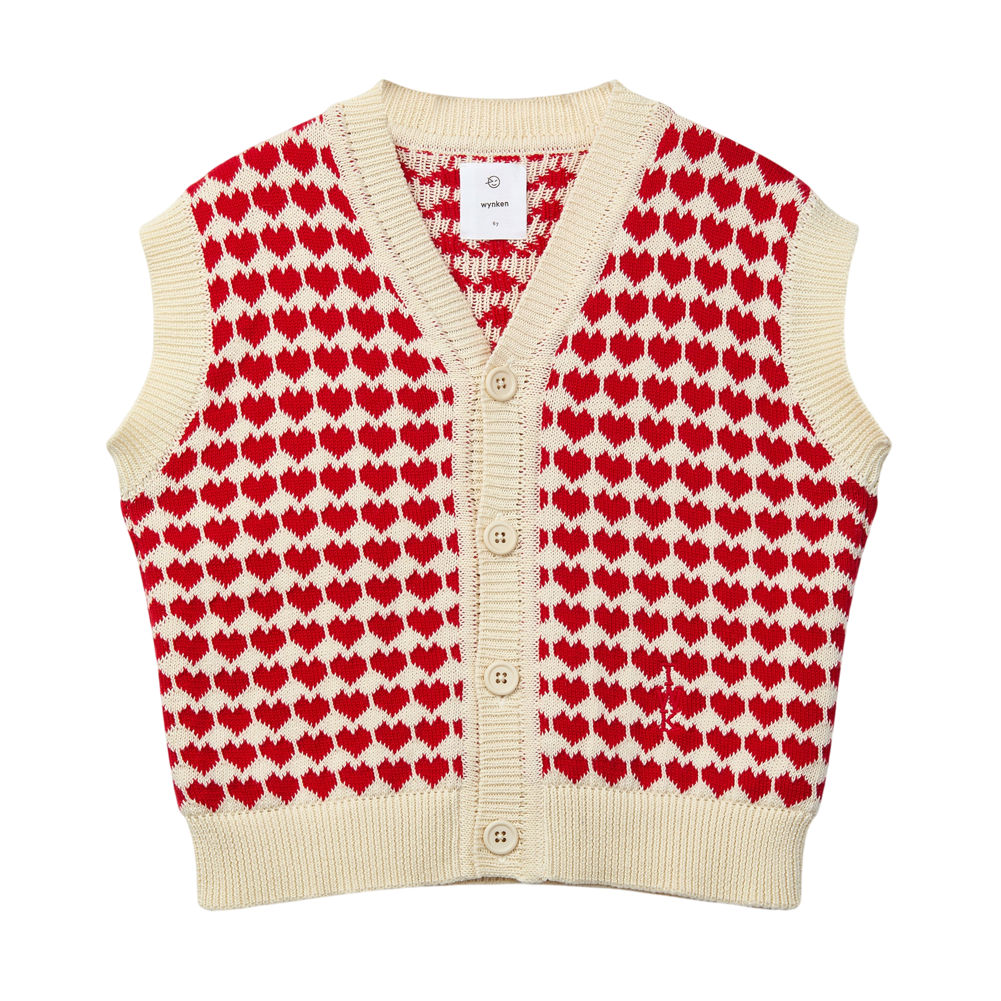 Gilet tricoté The Lovers Red Mini Heart
