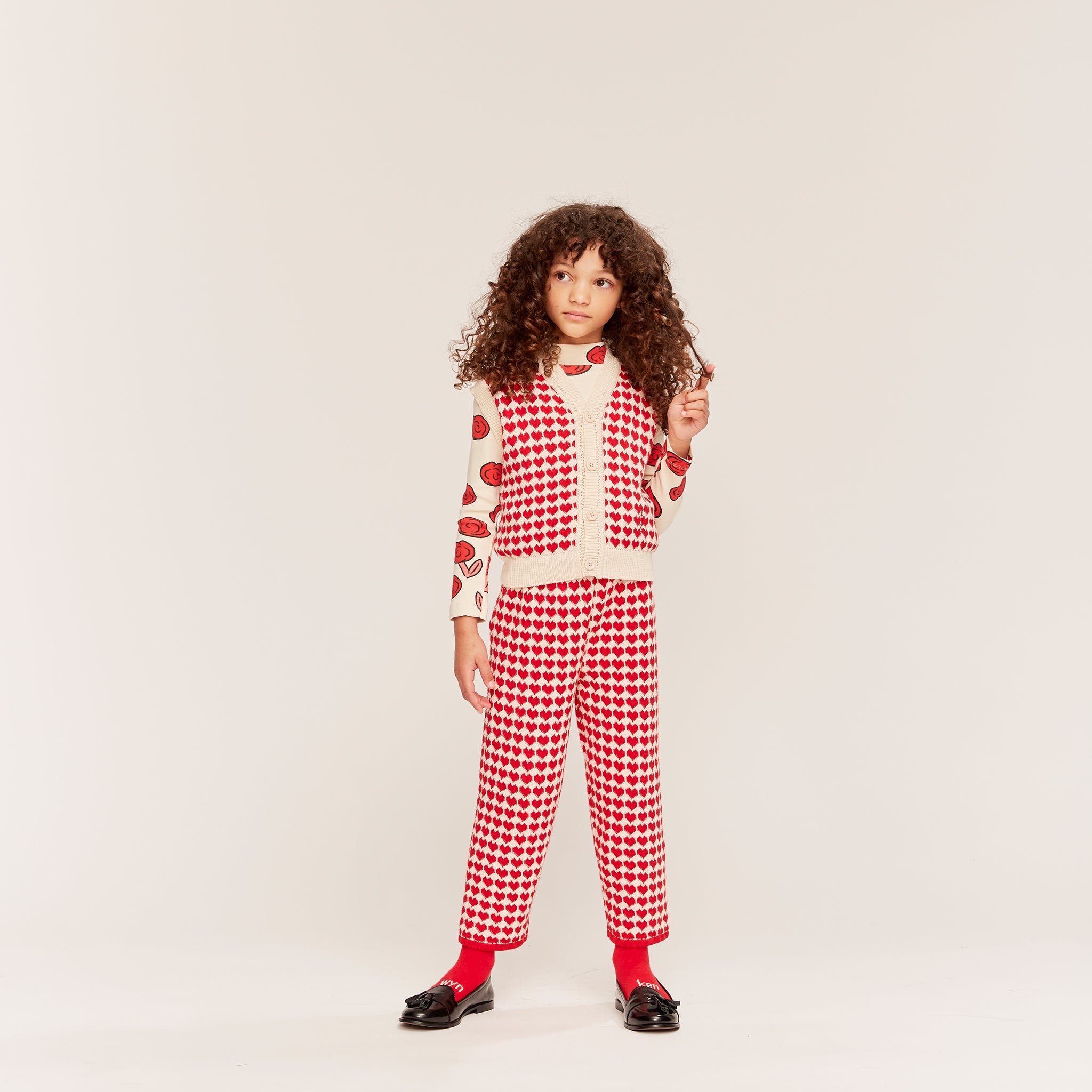 Gilet tricoté The Lovers Red Mini Heart