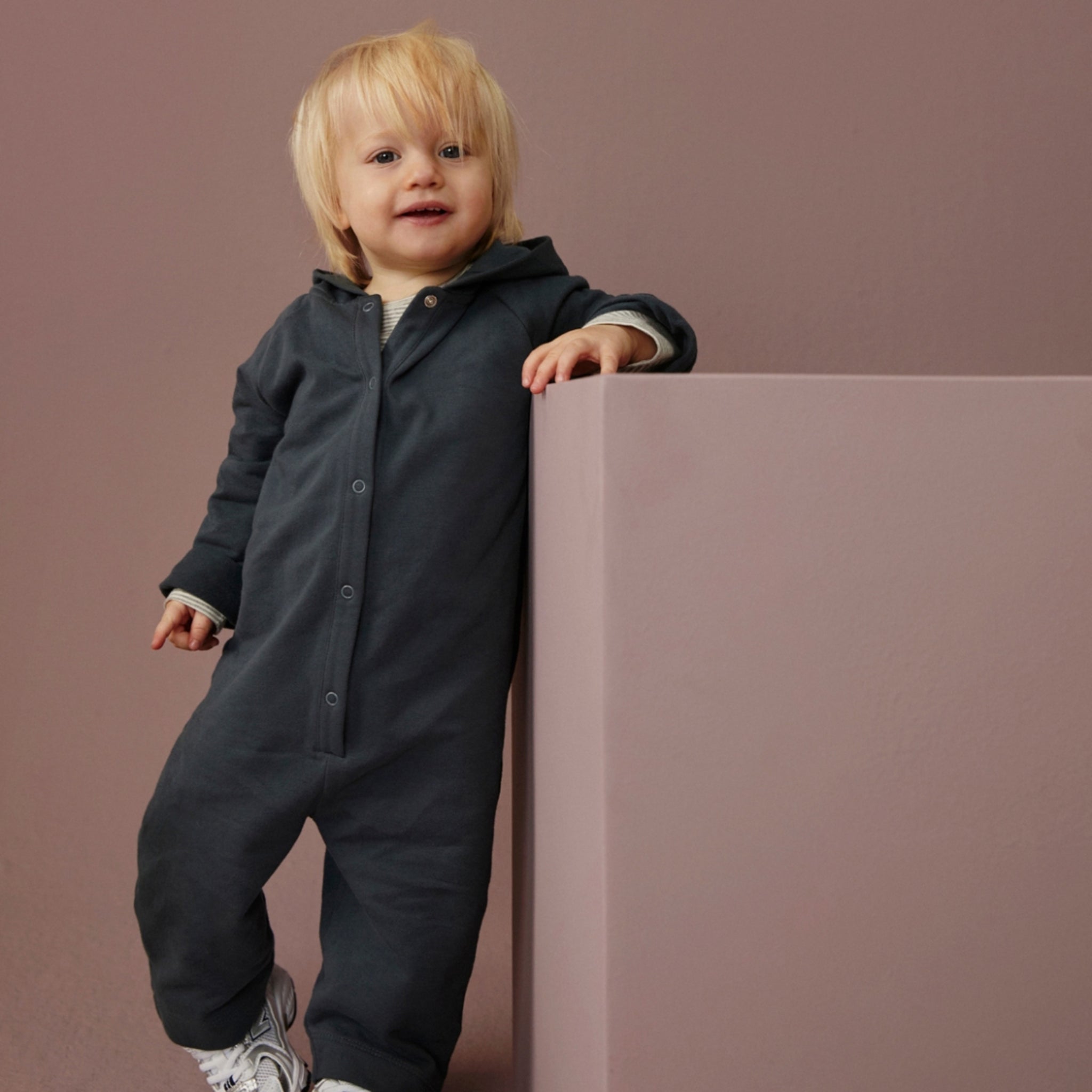 Combinaison bébé bleu gris