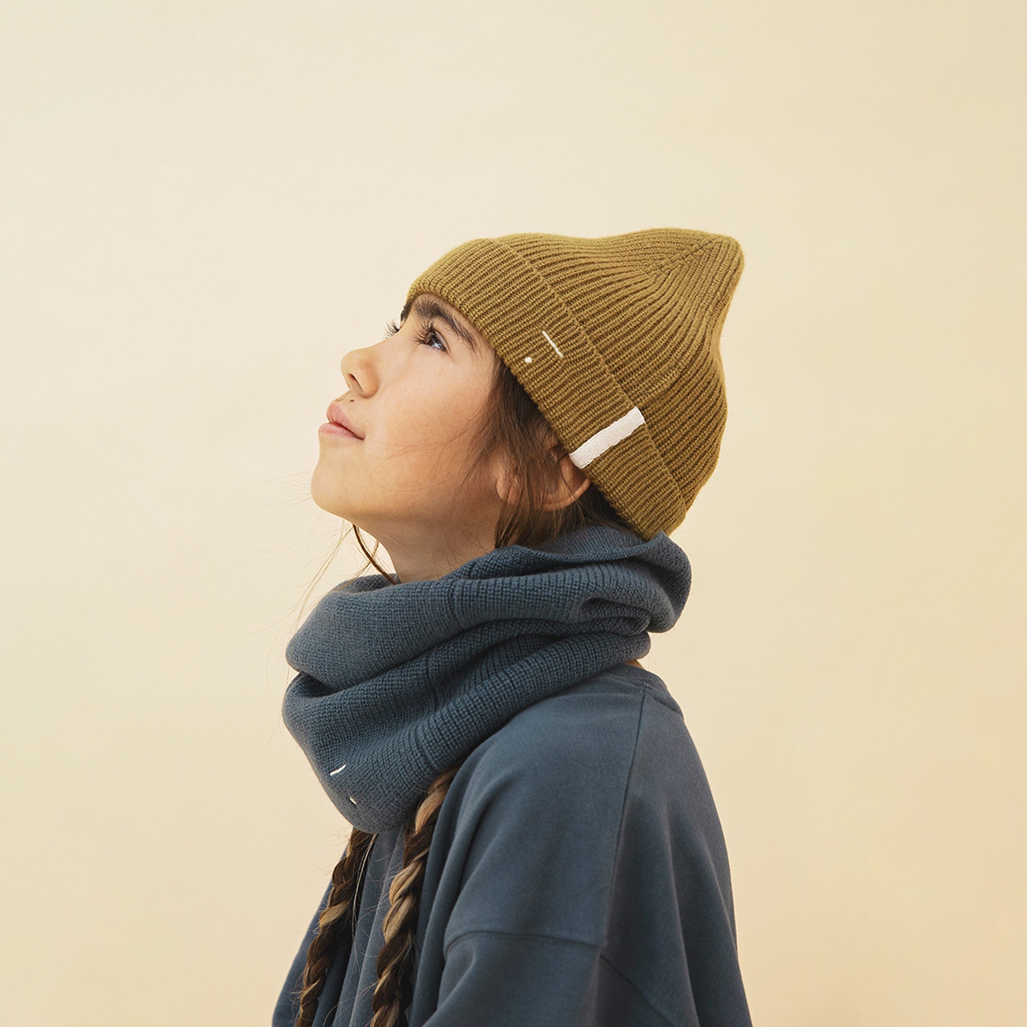 Schlauchschal Merinowolle Blue Grey