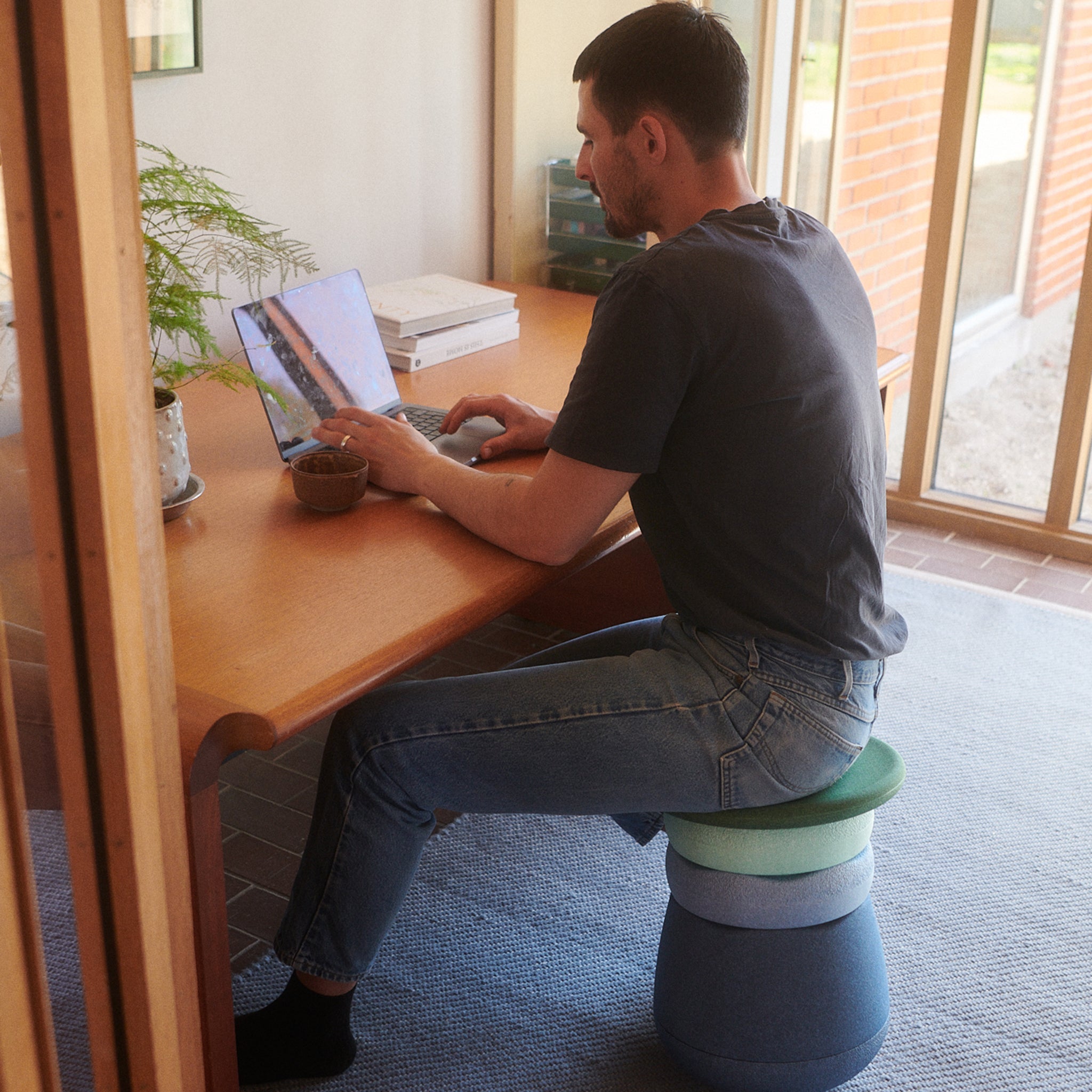 Pierre à empiler Base bleu foncé