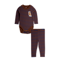 Ensemble bébé Stripe Bird Patch Brown