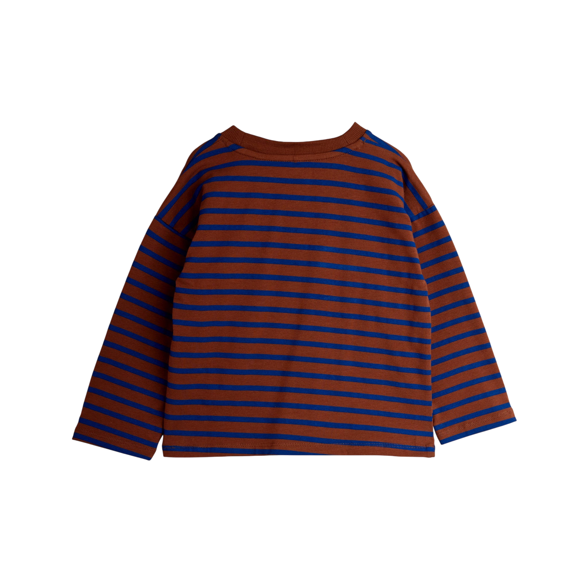 Long sleeve shirt Stripe Bird Patch Brown