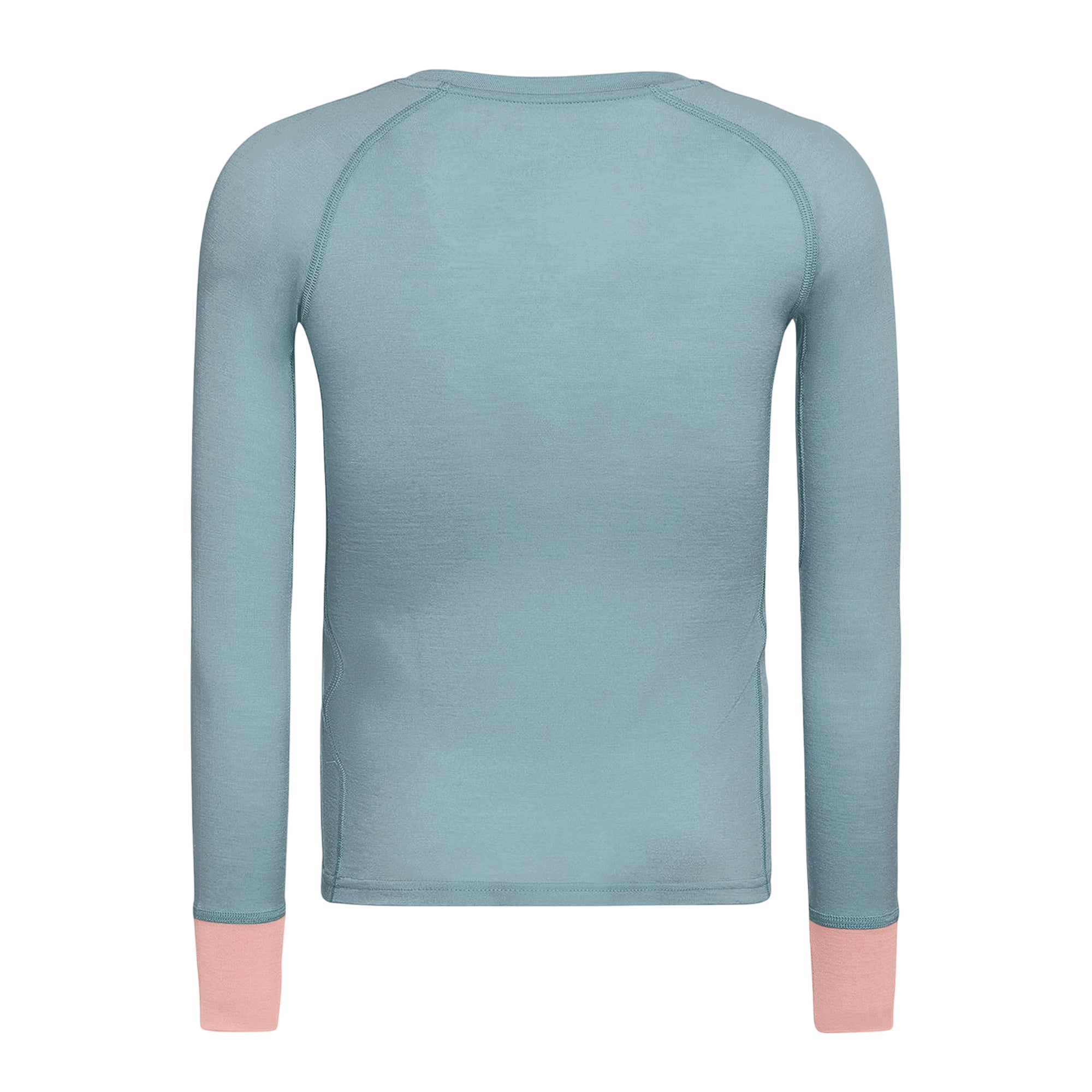 Longsleeve Uil Merino "Elo" Ice blue / Sunset rose