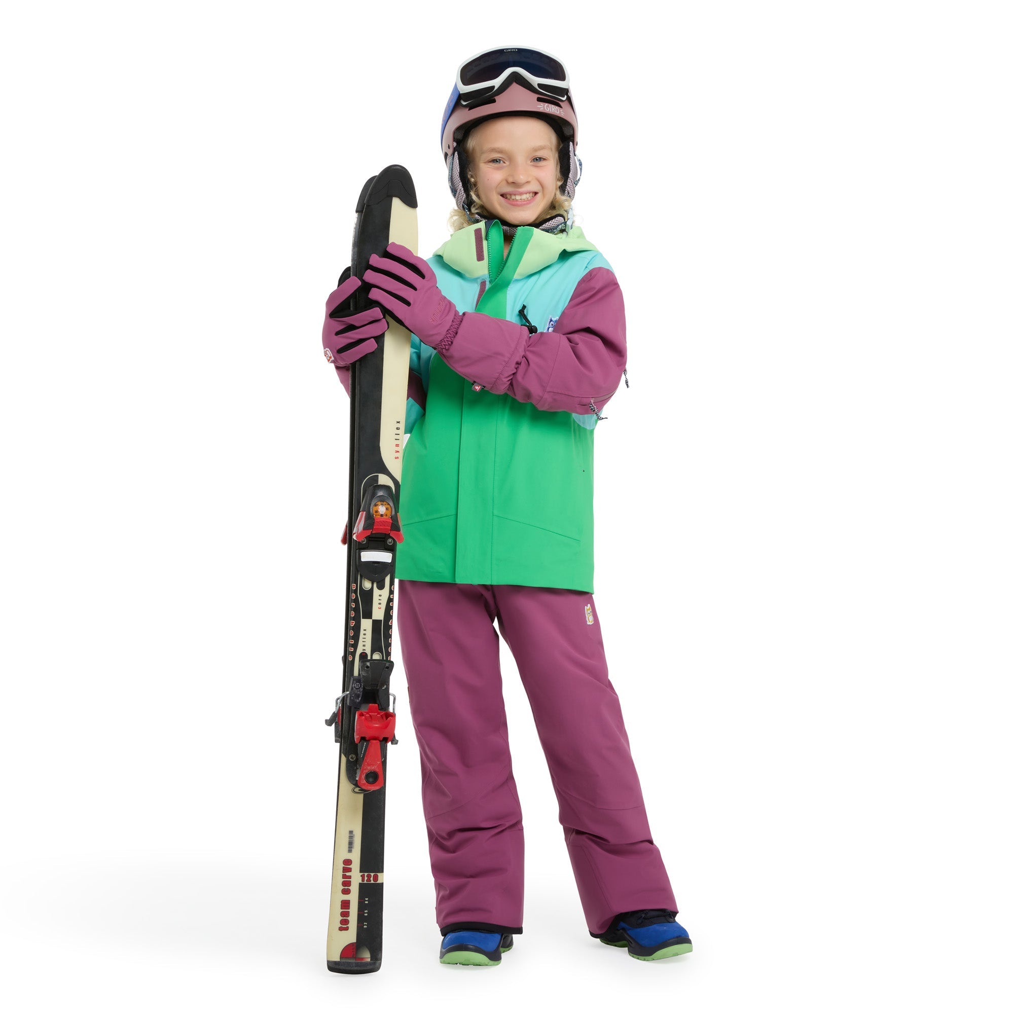 Skijacke Neve Rana green / Manbali blue