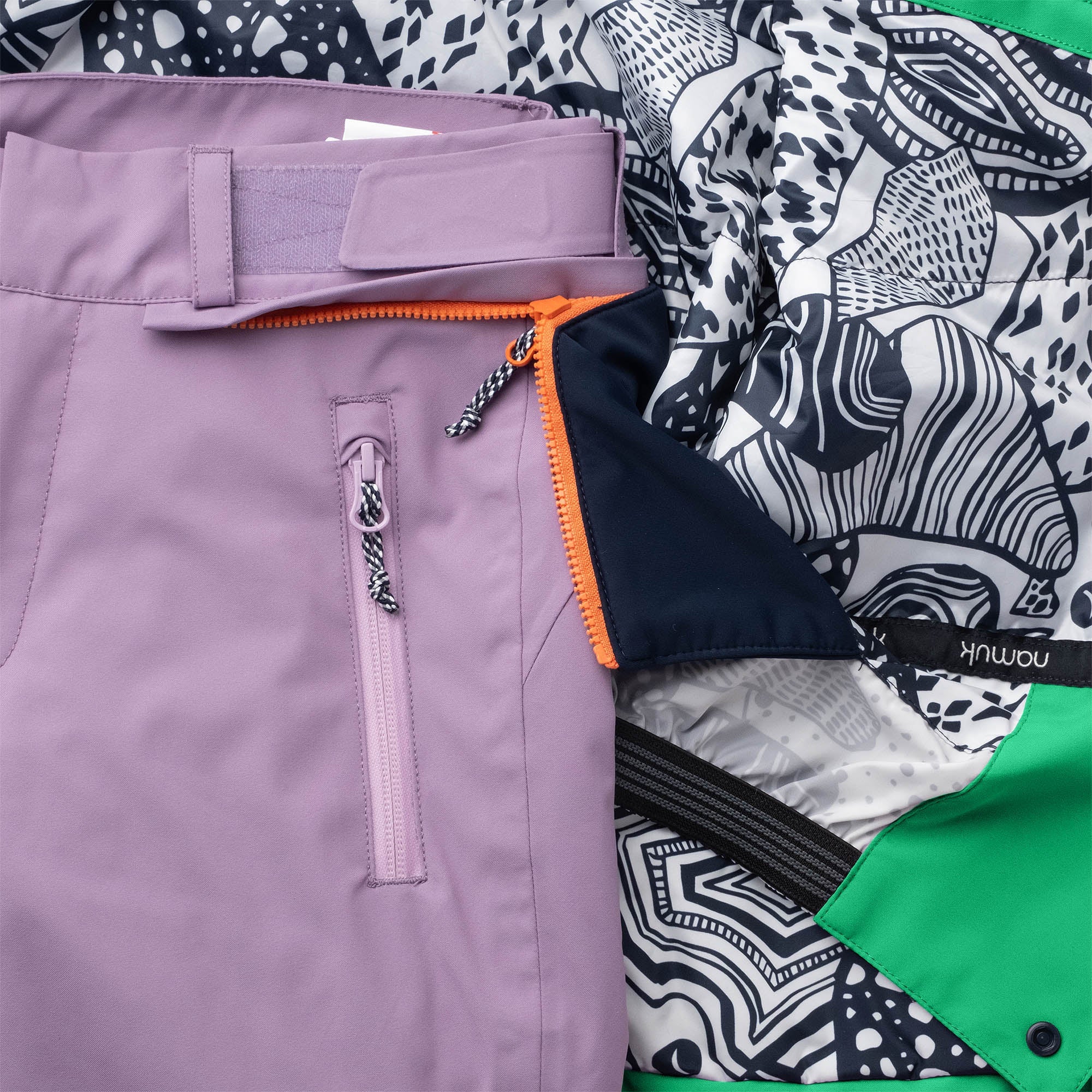 Skijacke Neve Rana green / Manbali blue