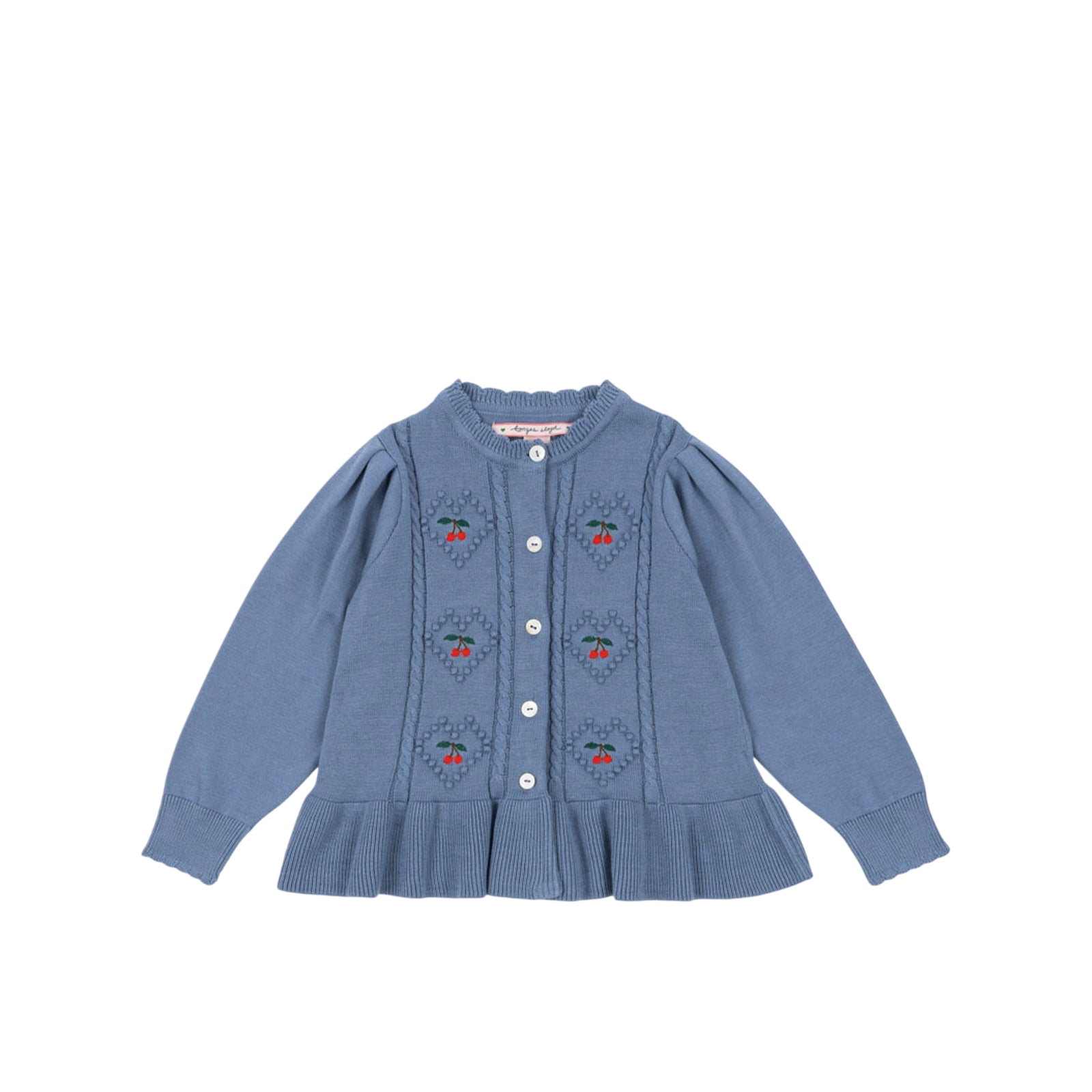 Veste en tricot Soleil Country Blue