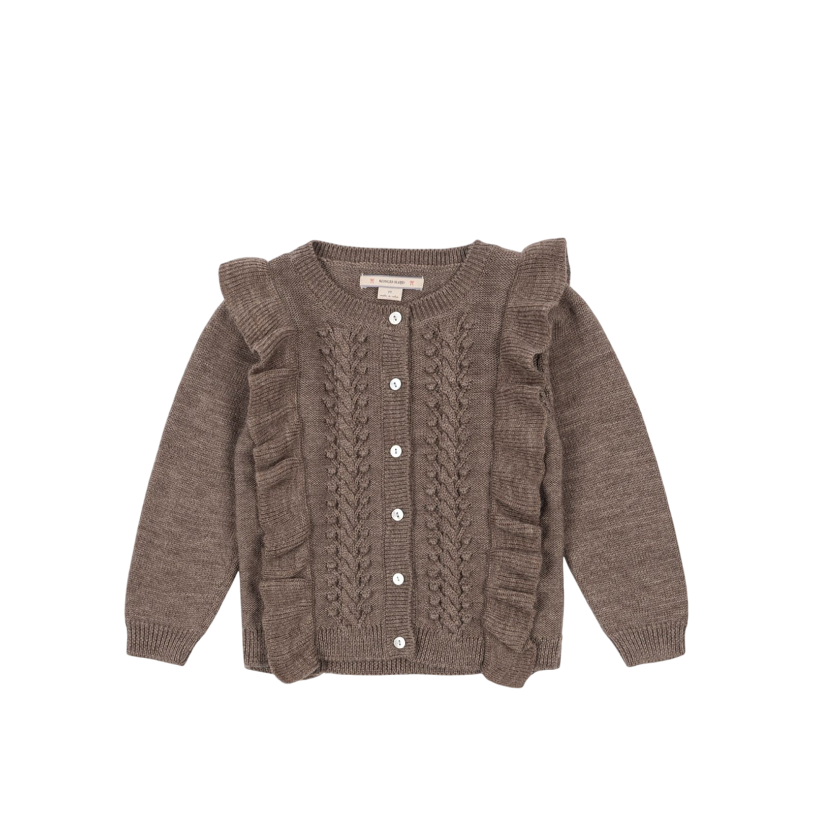 Strickjacke Fiol Frill Bunny Brown Melange