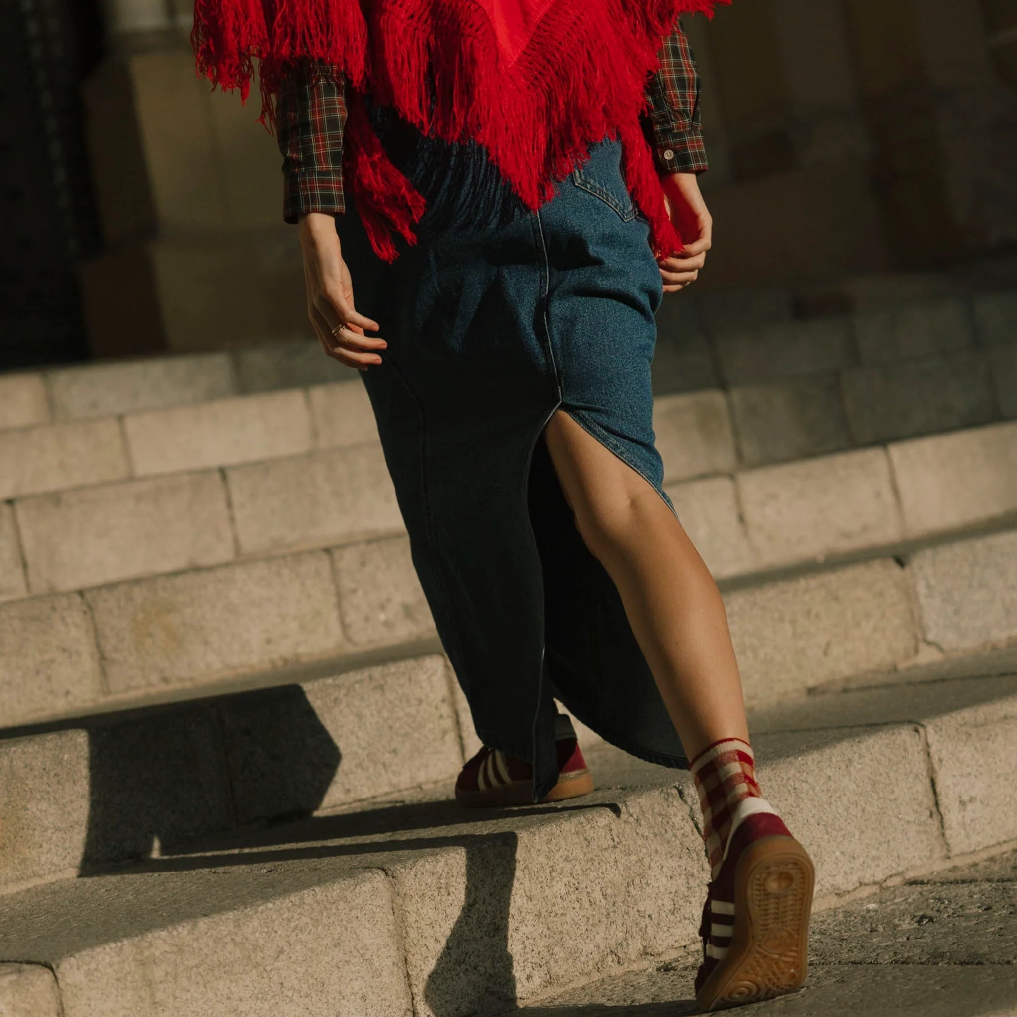 Adult bib dress denim