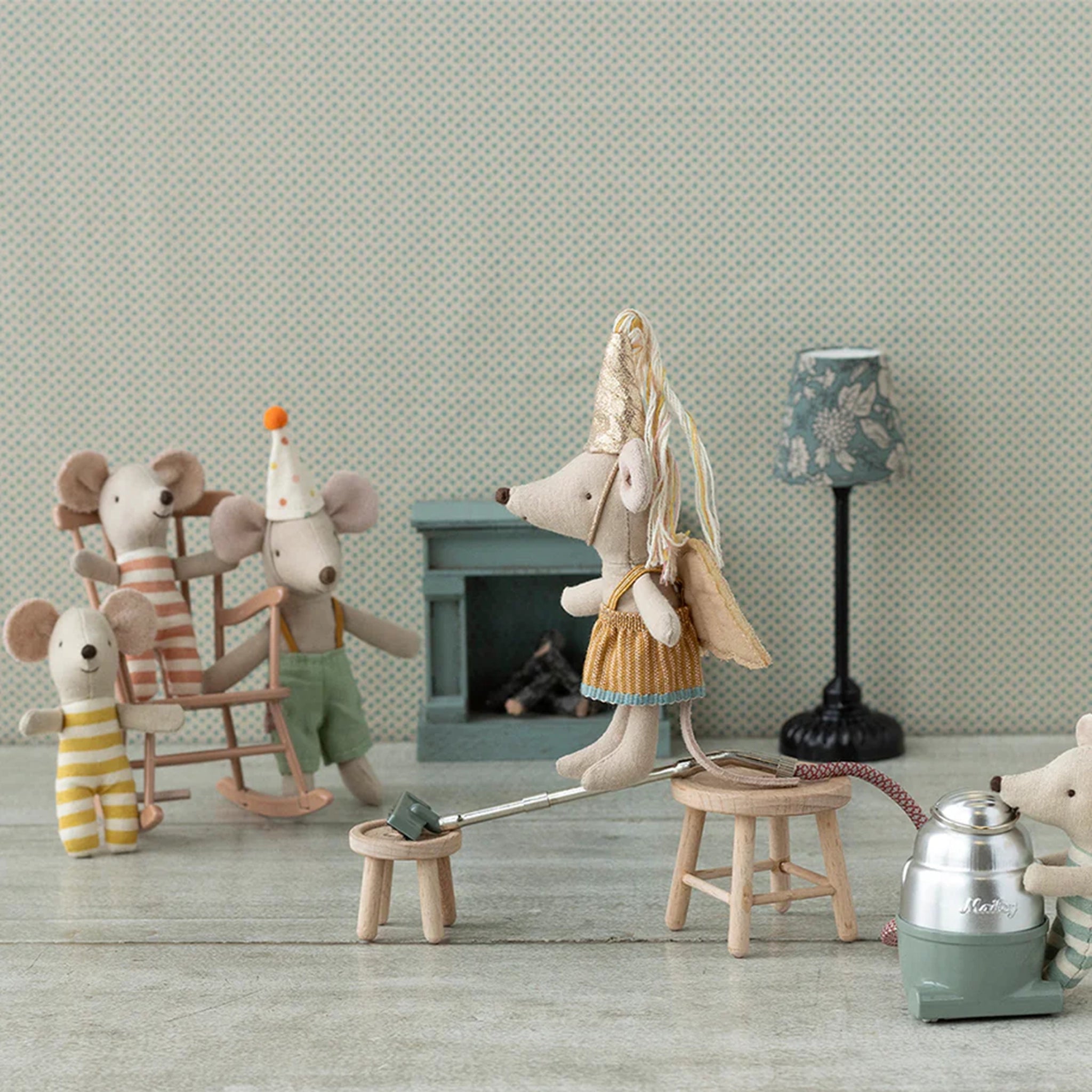 Maileg Maus Drillinge Babymäuse in Streichholzschachtel