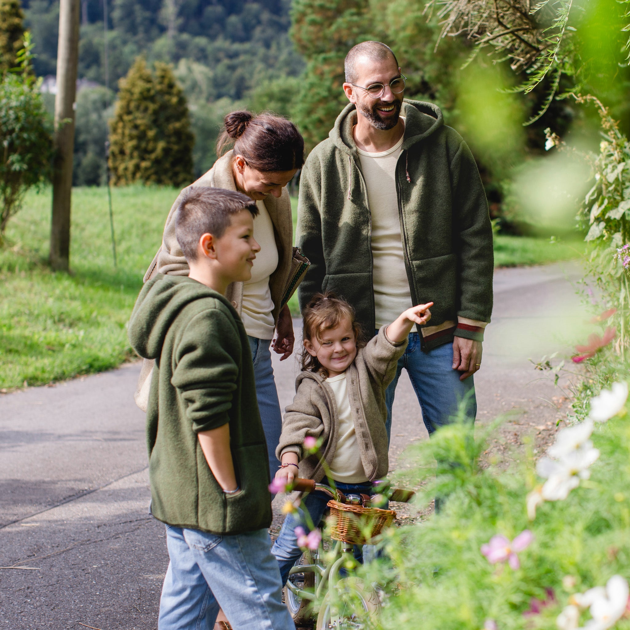 Engel Natur Veste à capuche en laine mérinos noix mélangée