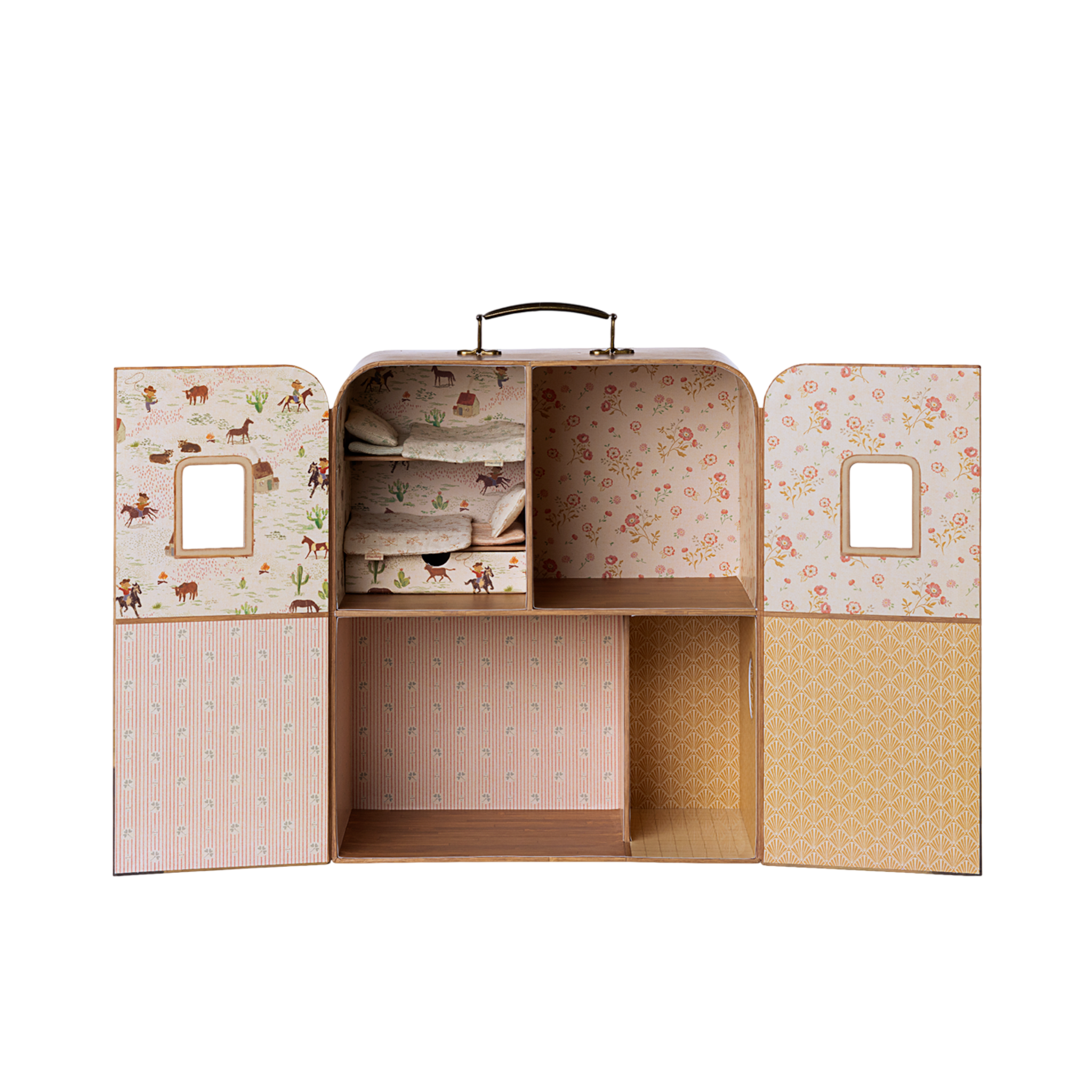 Maileg doll's house suitcase SuitCasa Little sister and brother mouse