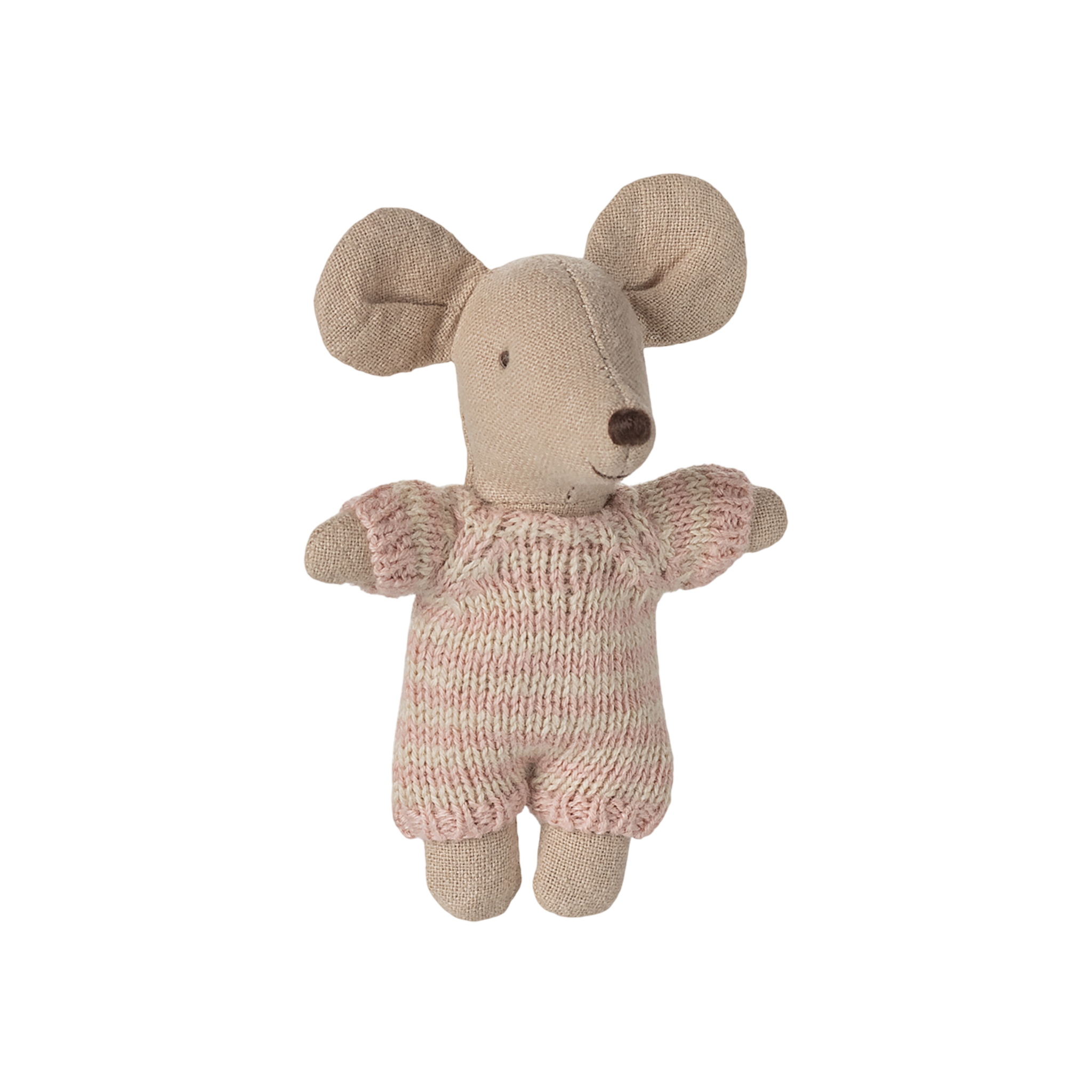 Maileg baby mouse in carrycot rose
