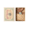 Maileg Sleepy Baby Mouse in Matchbox Blue