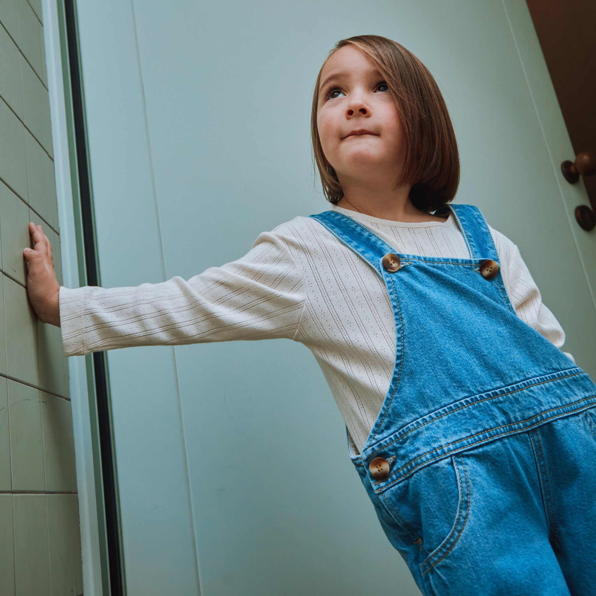 T-shirt à manches longues Ajour24 Olive Ecru