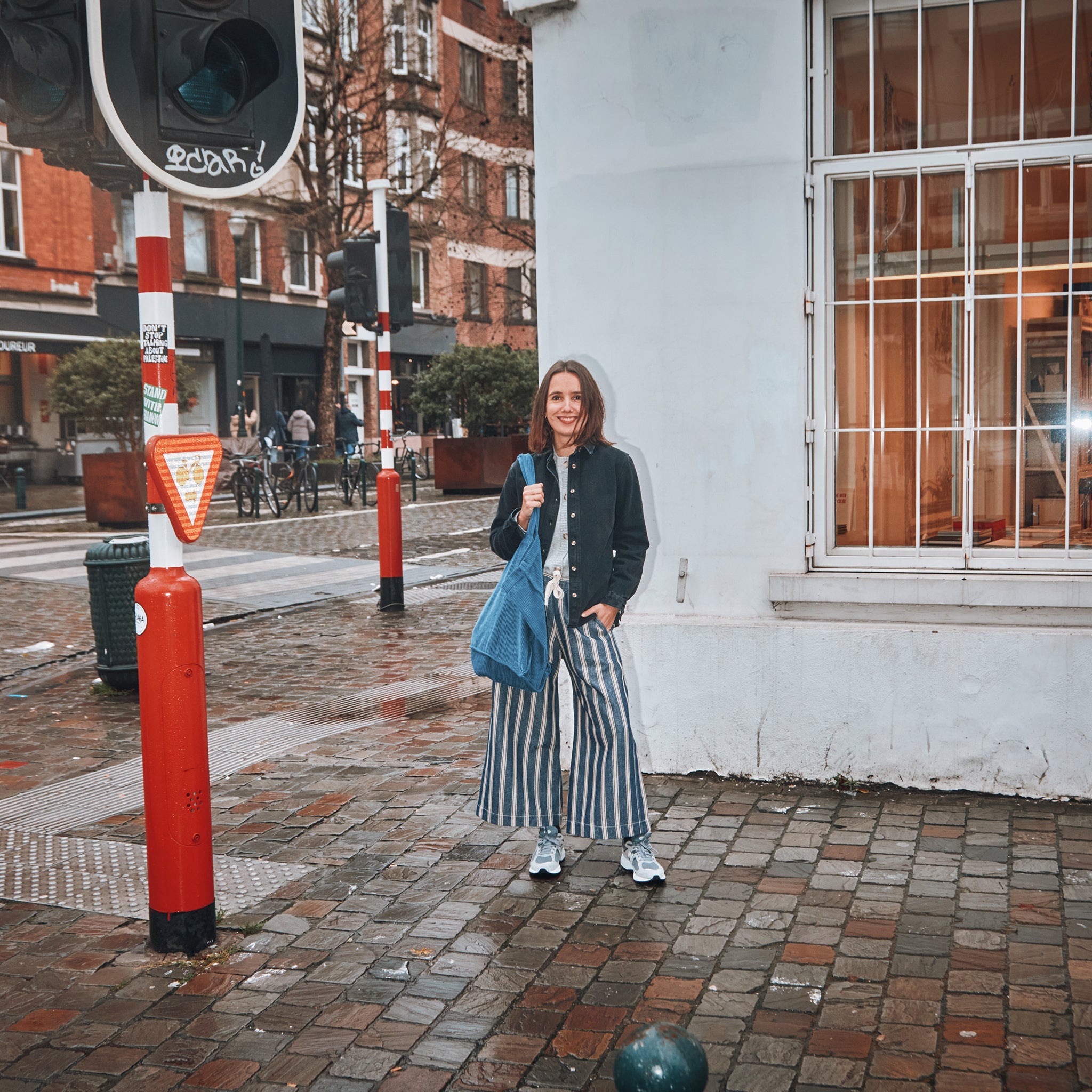 Pantalon adulte Santal Rayures Bleues