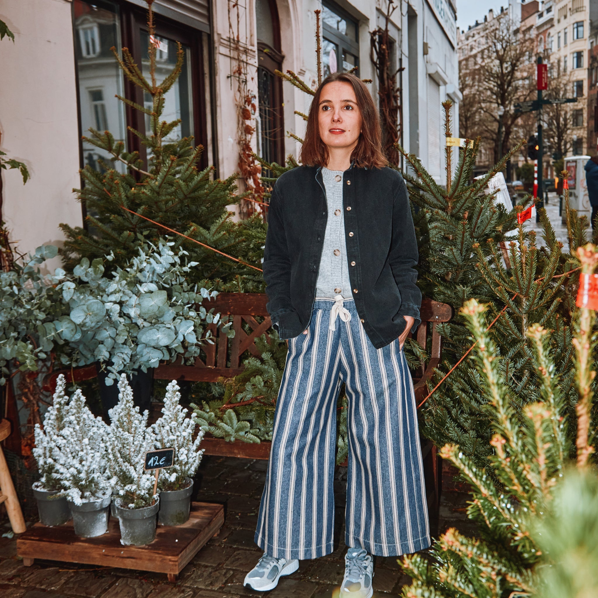 Pantalon adulte Santal Rayures Bleues