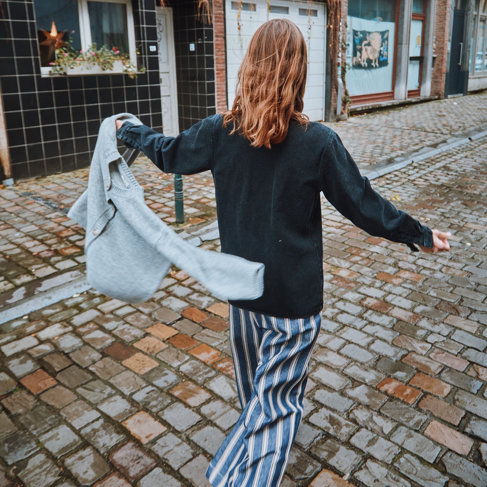 Pantalon adulte Santal Rayures Bleues